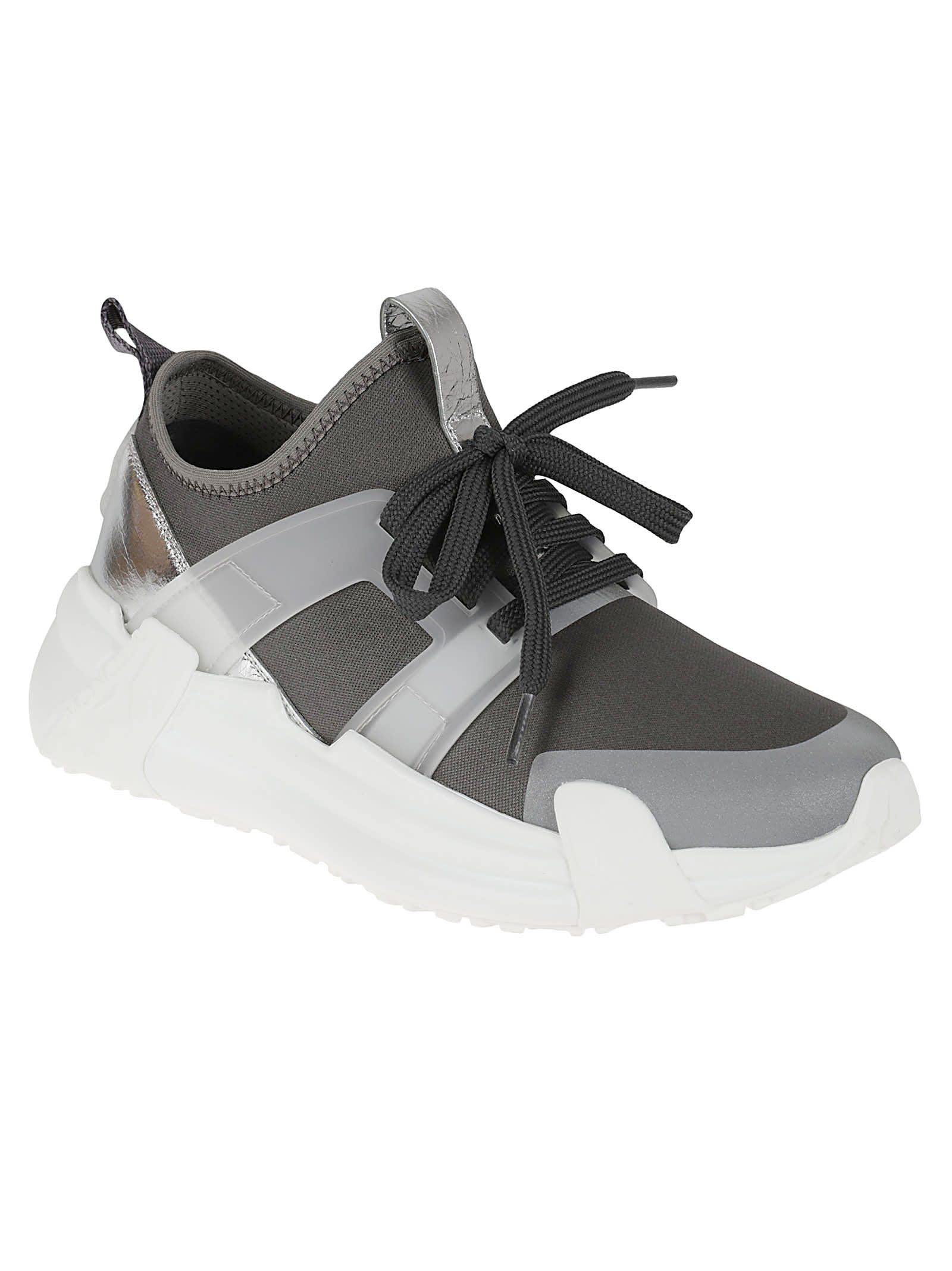 Shop Moncler Lunarove Sneakers In Charcoal