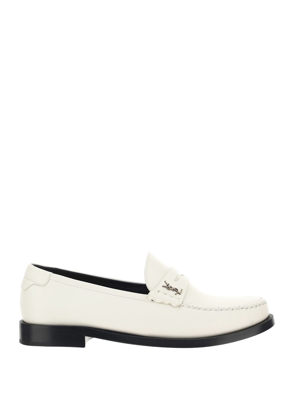 Saint Laurent Loafers In Pearl