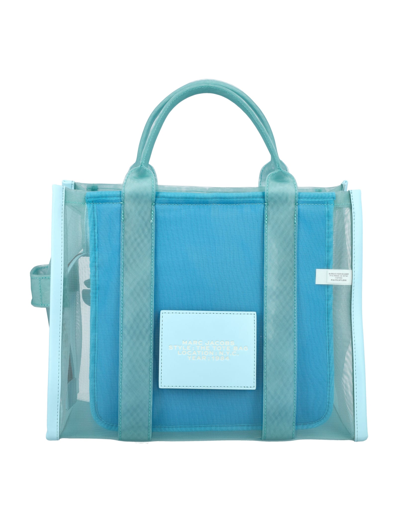 Shop Marc Jacobs The Mesh Medium Tote In Pale Blue