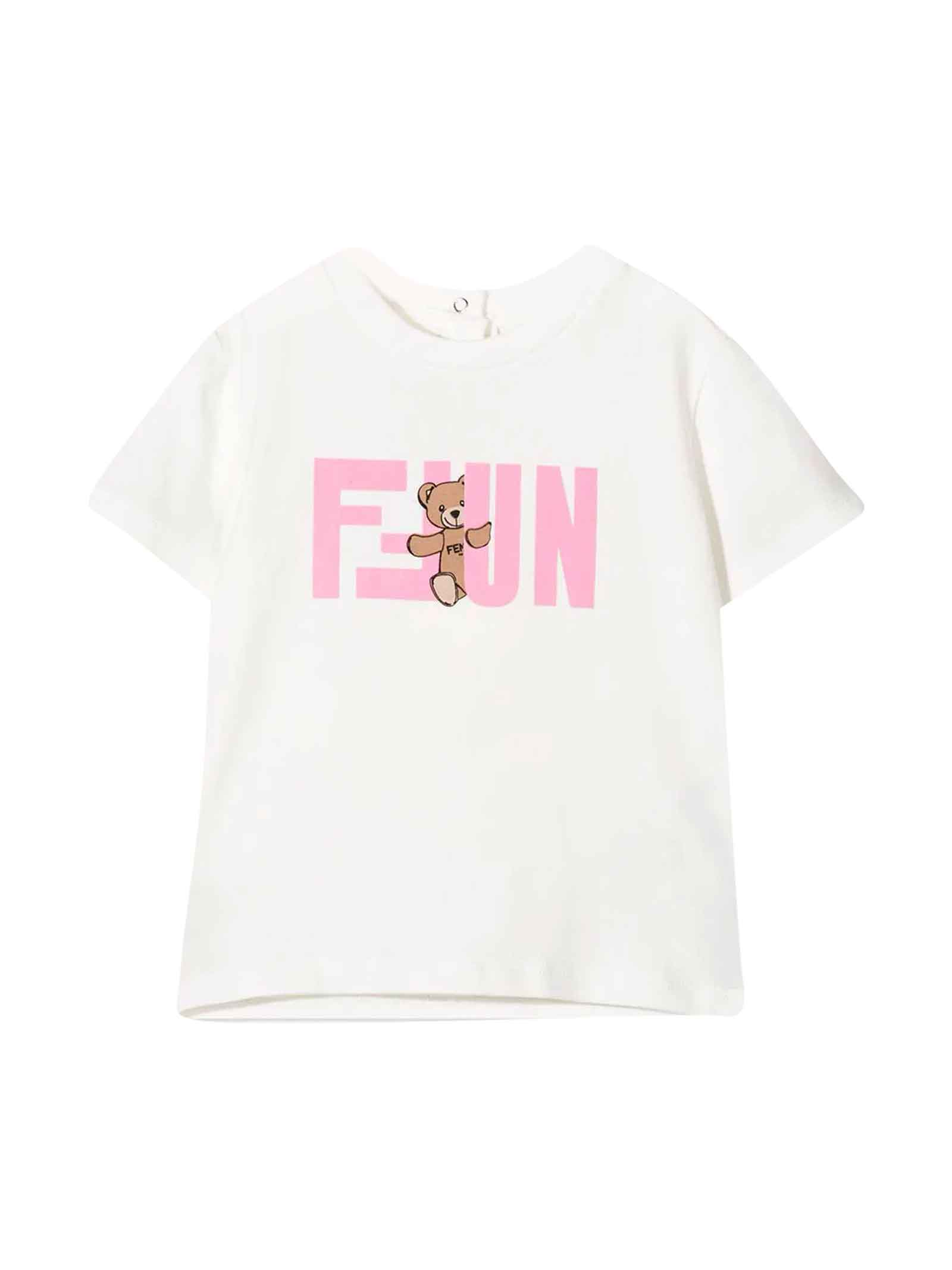 Fendi White T-shirt Baby Unisex