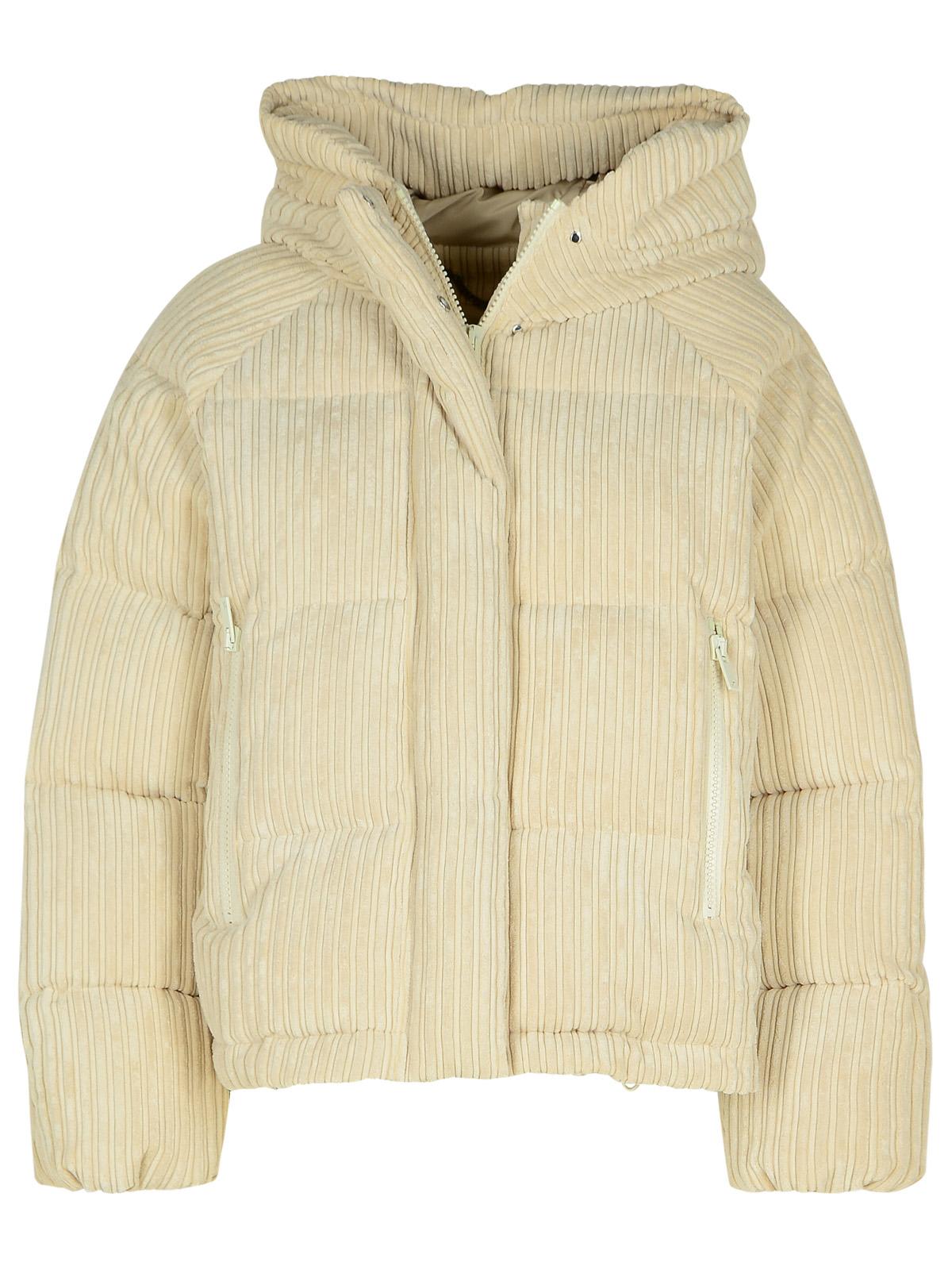 Shop Golden Goose Zipped Eco-down Jacket In Papyrus