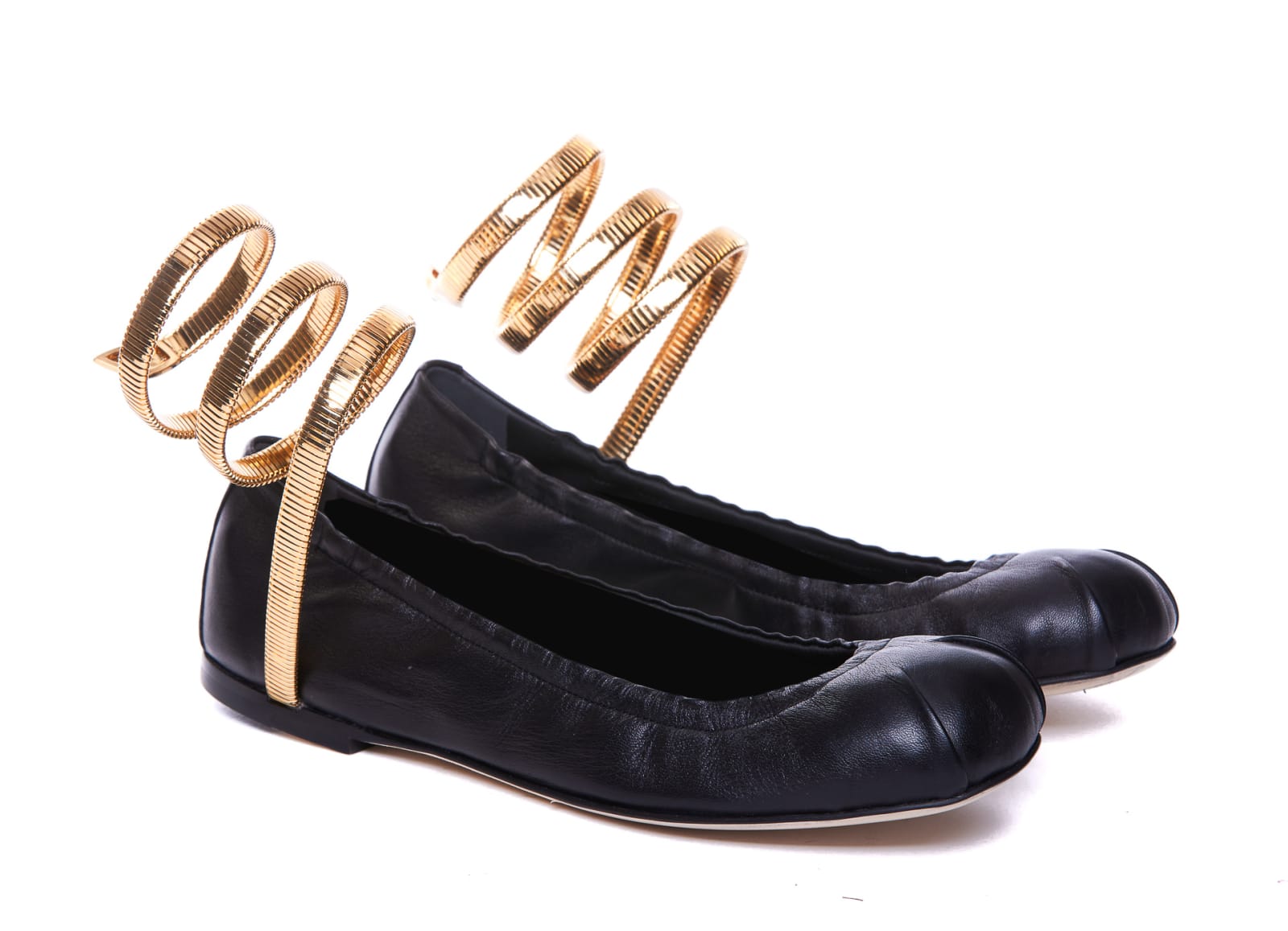 Shop René Caovilla Juniper Flats In Black