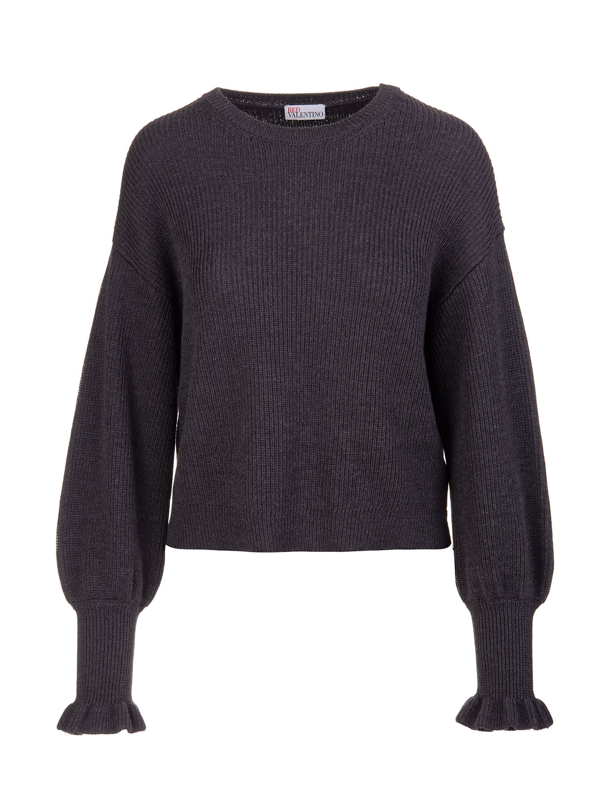 RED Valentino Sweater In Anthracite Wool Yarn