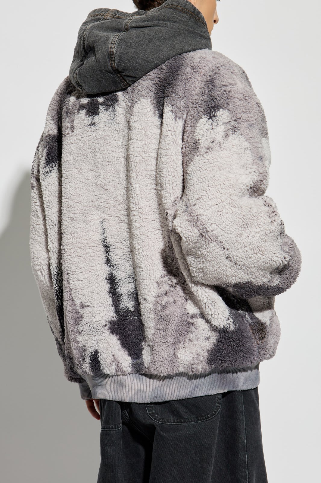 Shop Diesel Tie-dyed Teddy Jacket In R