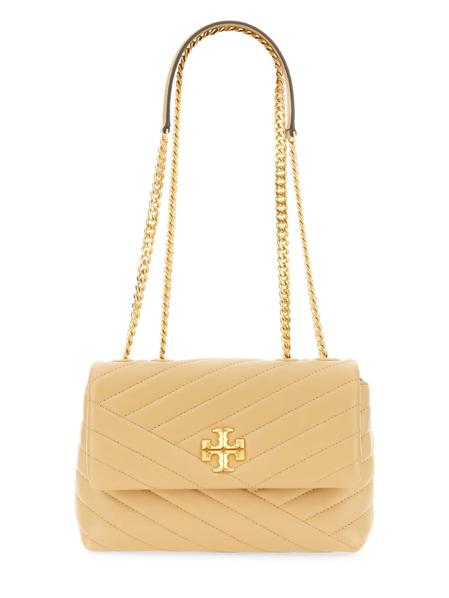 Shop Tory Burch Kira Small Shoulder Bag In Beige