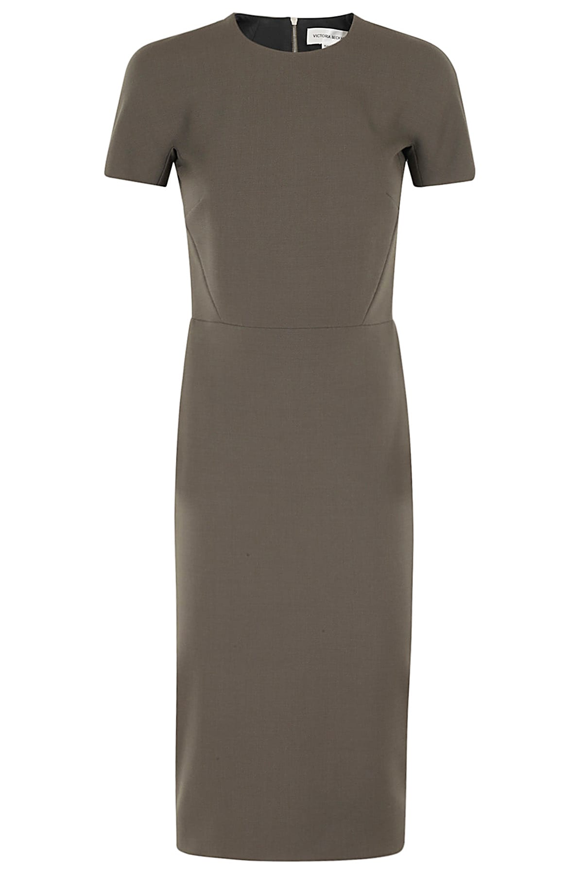 Shop Victoria Beckham T Shirt Fitted Dress In Thyme