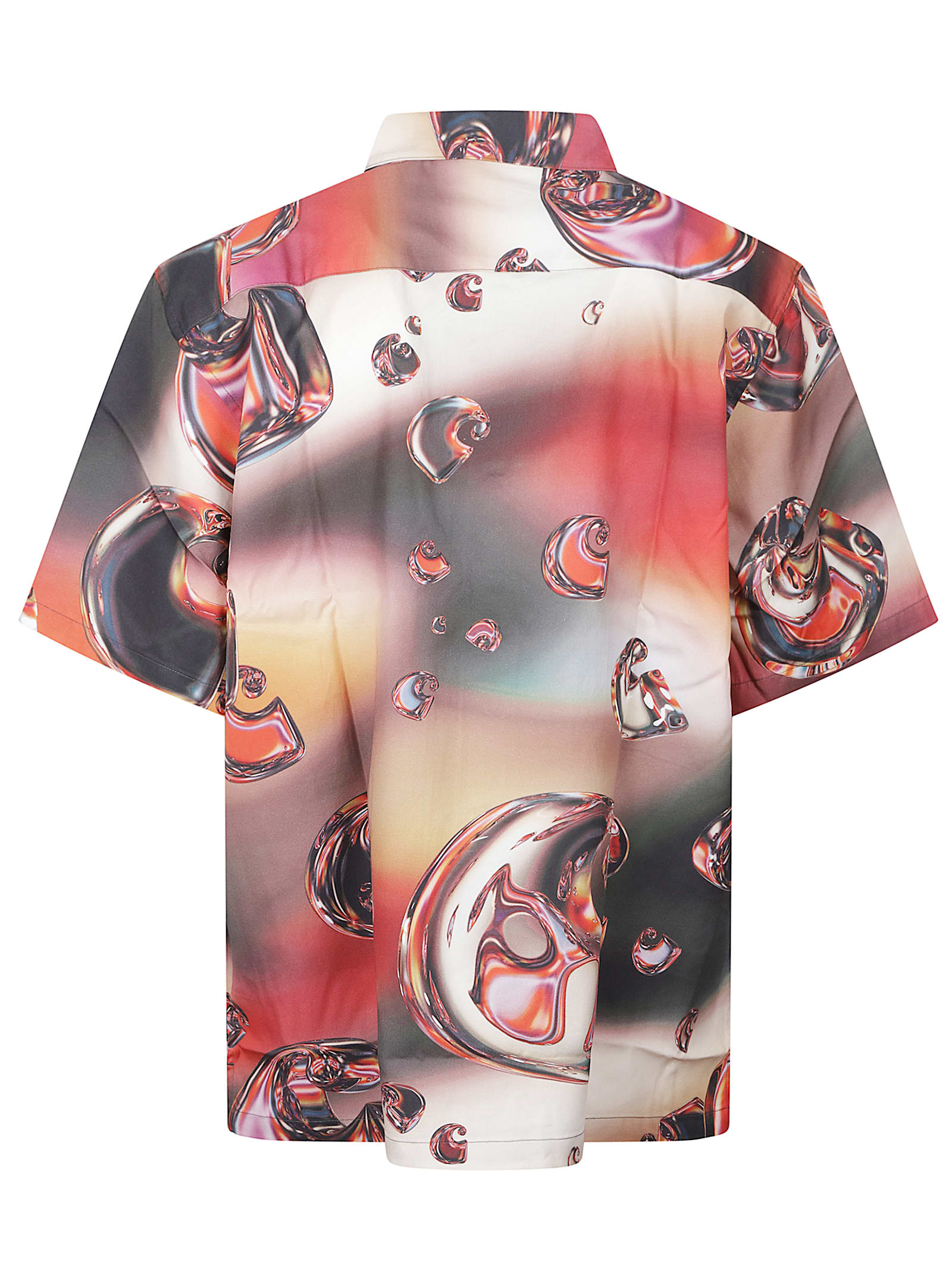 Carhartt Work In Progress Solar Chrome Print Short Sleeve Button-up Shirt In Multi