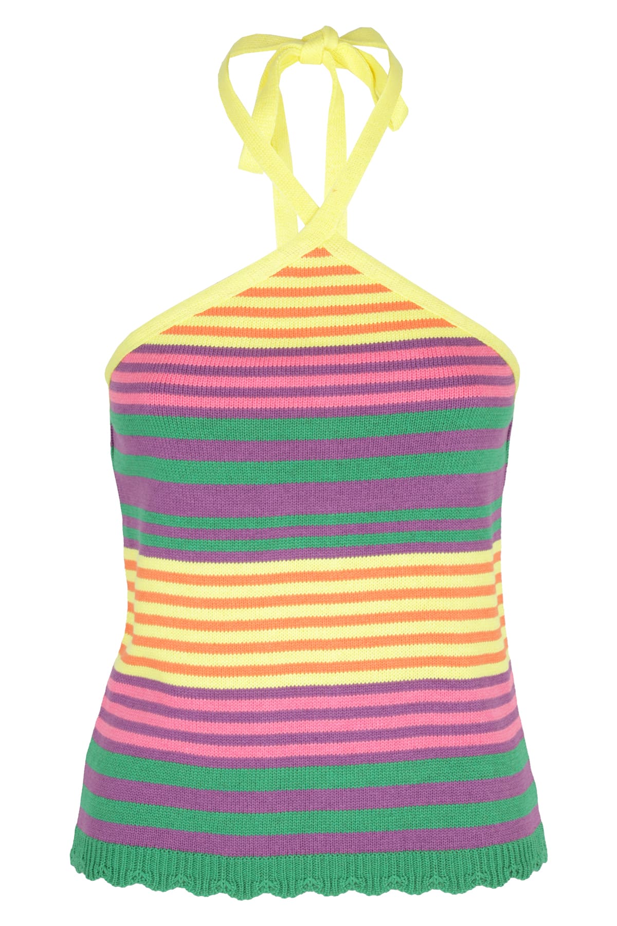 Gallo 1927 Striped Pattern Top In Multicolour