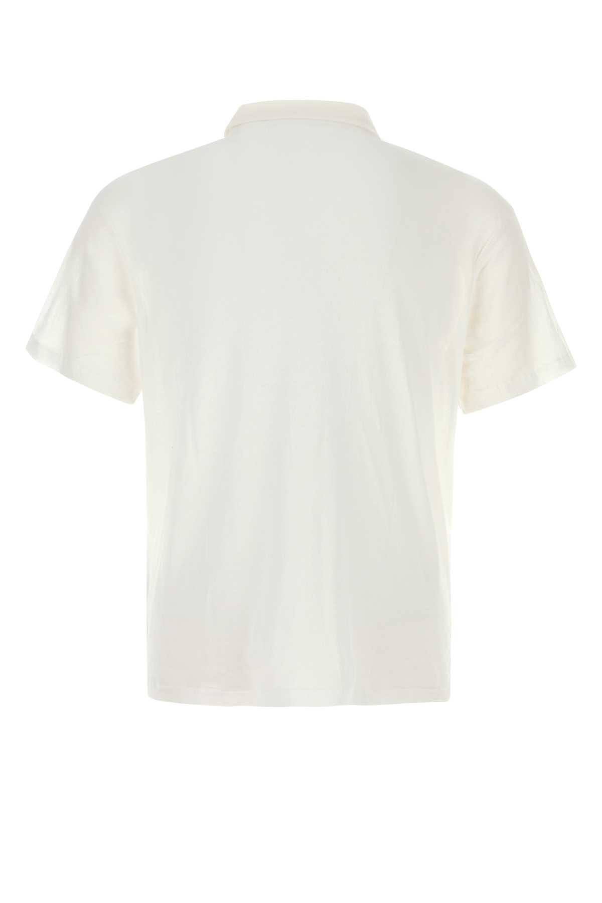 Gimaguas Cotton Tristan Polo Shirt With Chest Pocket In White