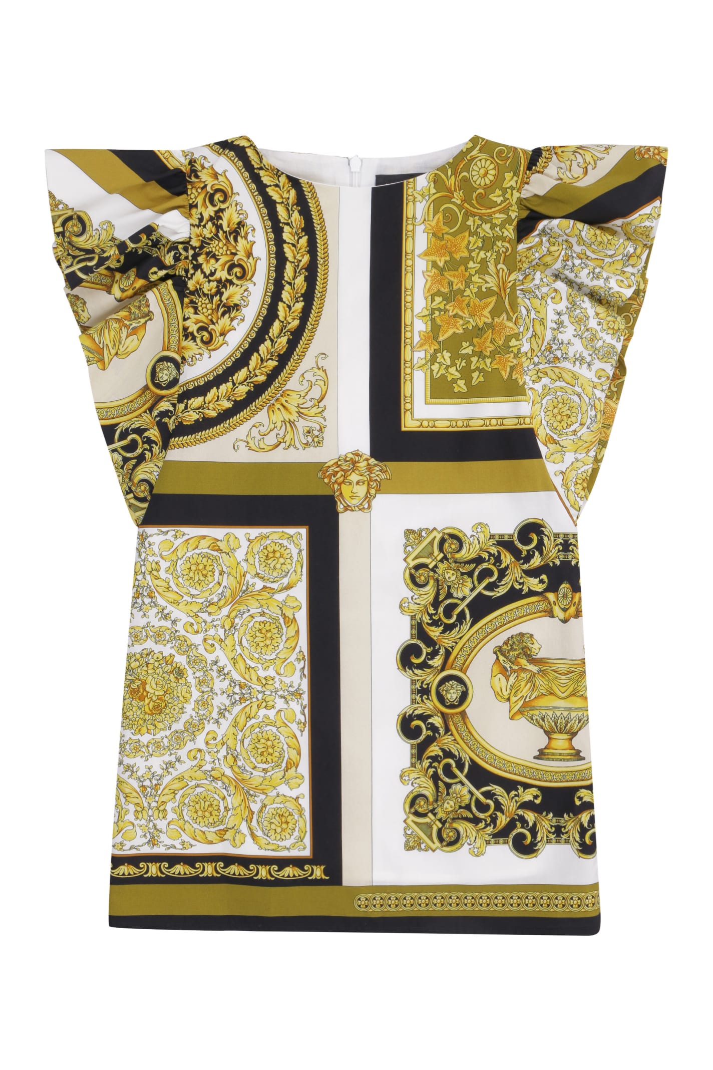 Young Versace Printed Cotton Dress