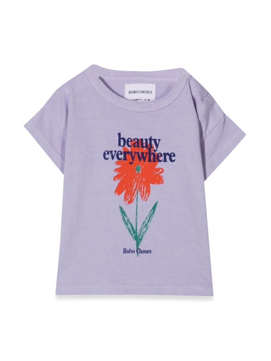 Bobo Choses Petunia Short Sleeve T-shirt In Multicolour