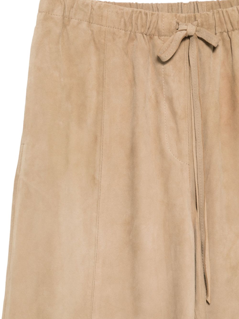 Alysi Drawstring Waist Casual Pants In Brown