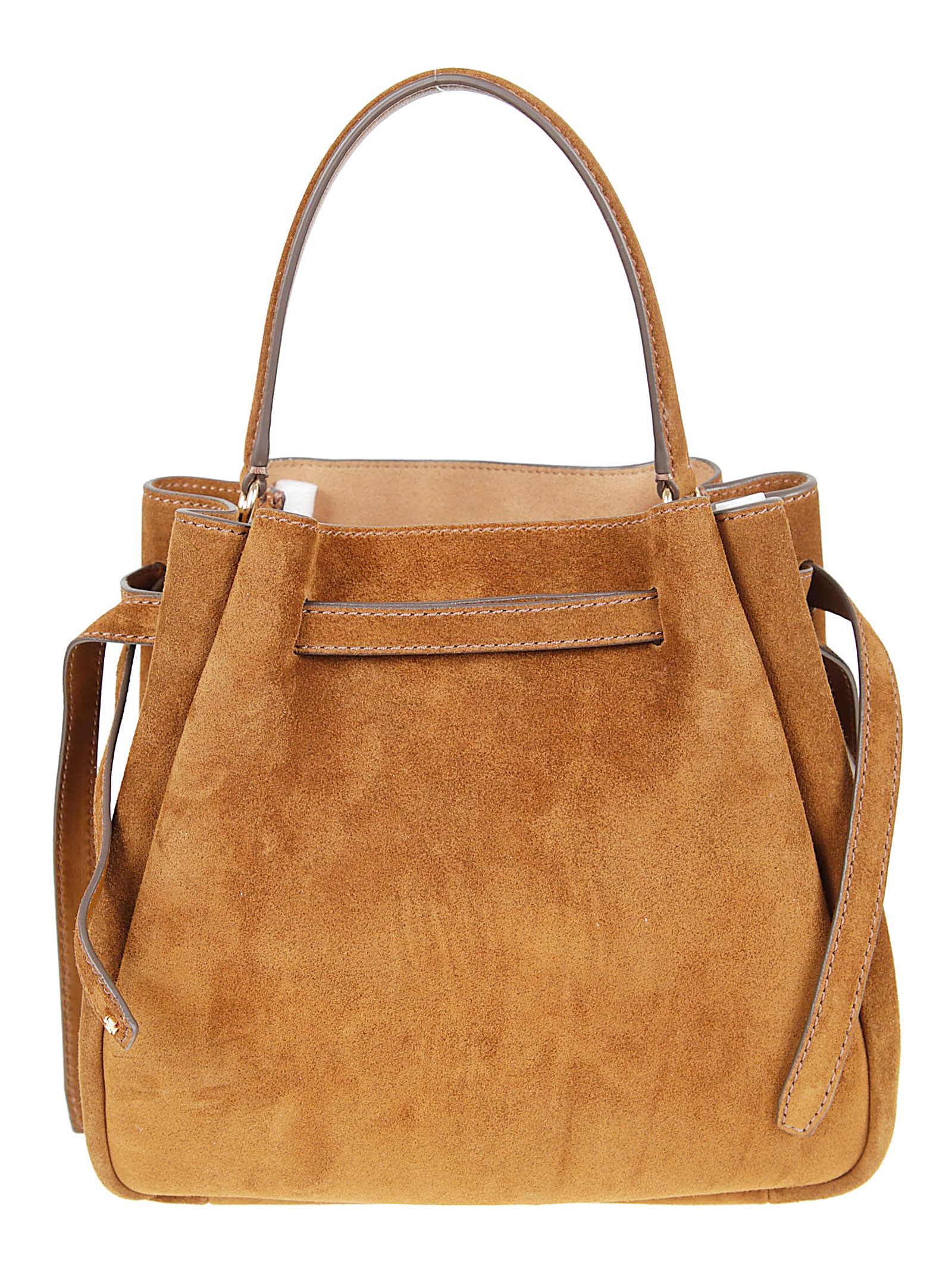 Tory Burch Romy Suede Bucket Bag In Brown