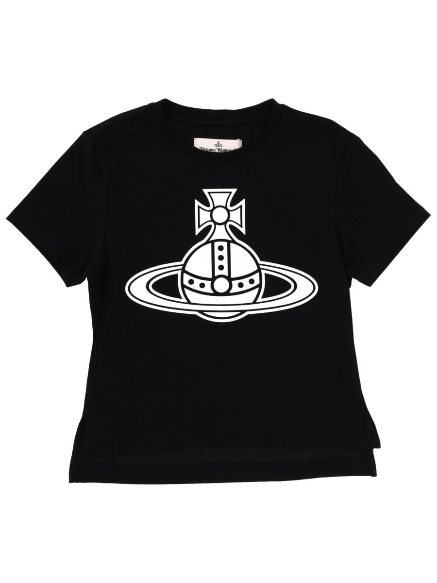 Vivienne Westwood Paris Orb Mini T-shirt In Black