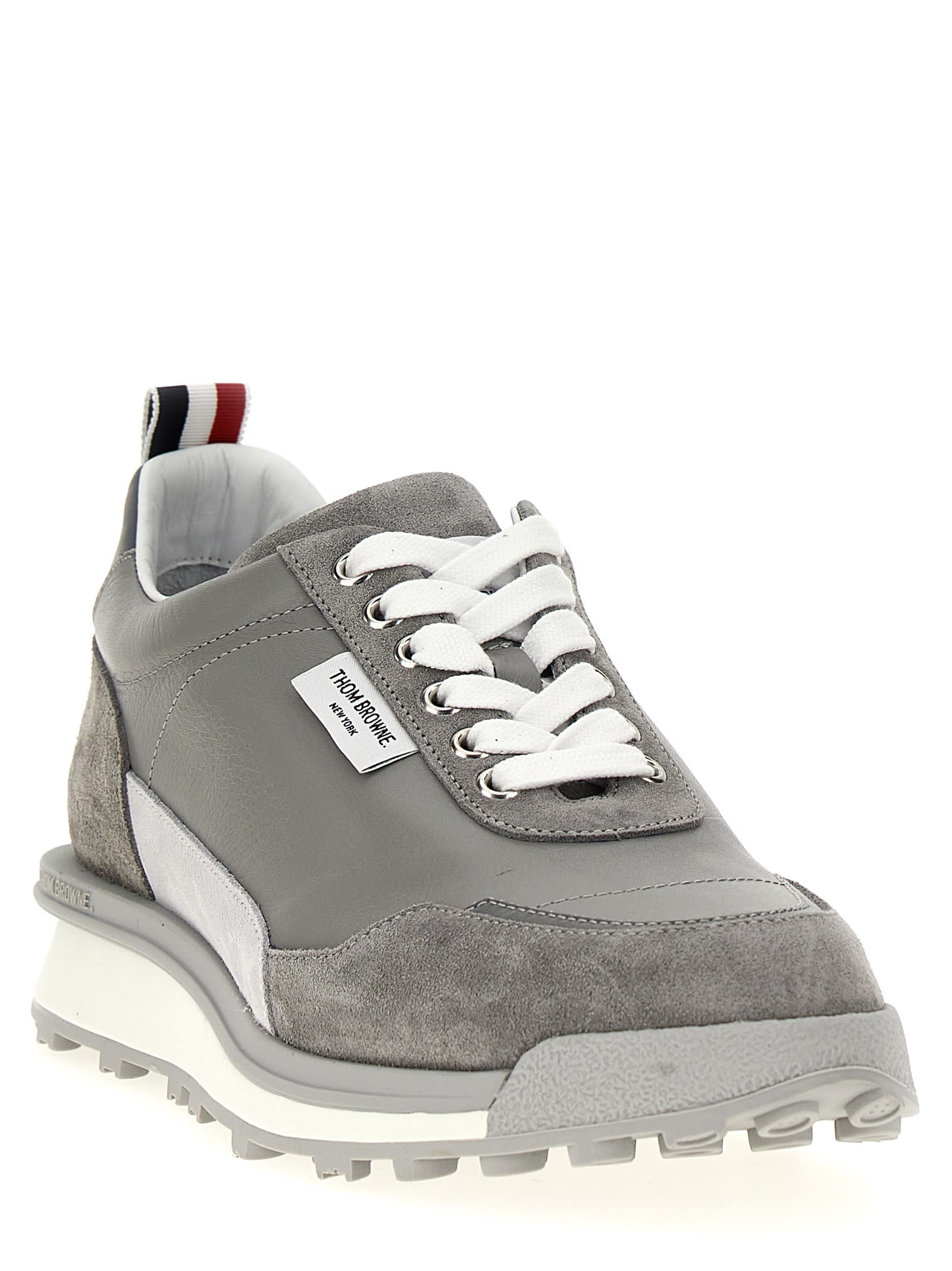 Shop Thom Browne Alumni Sneakers In Gray