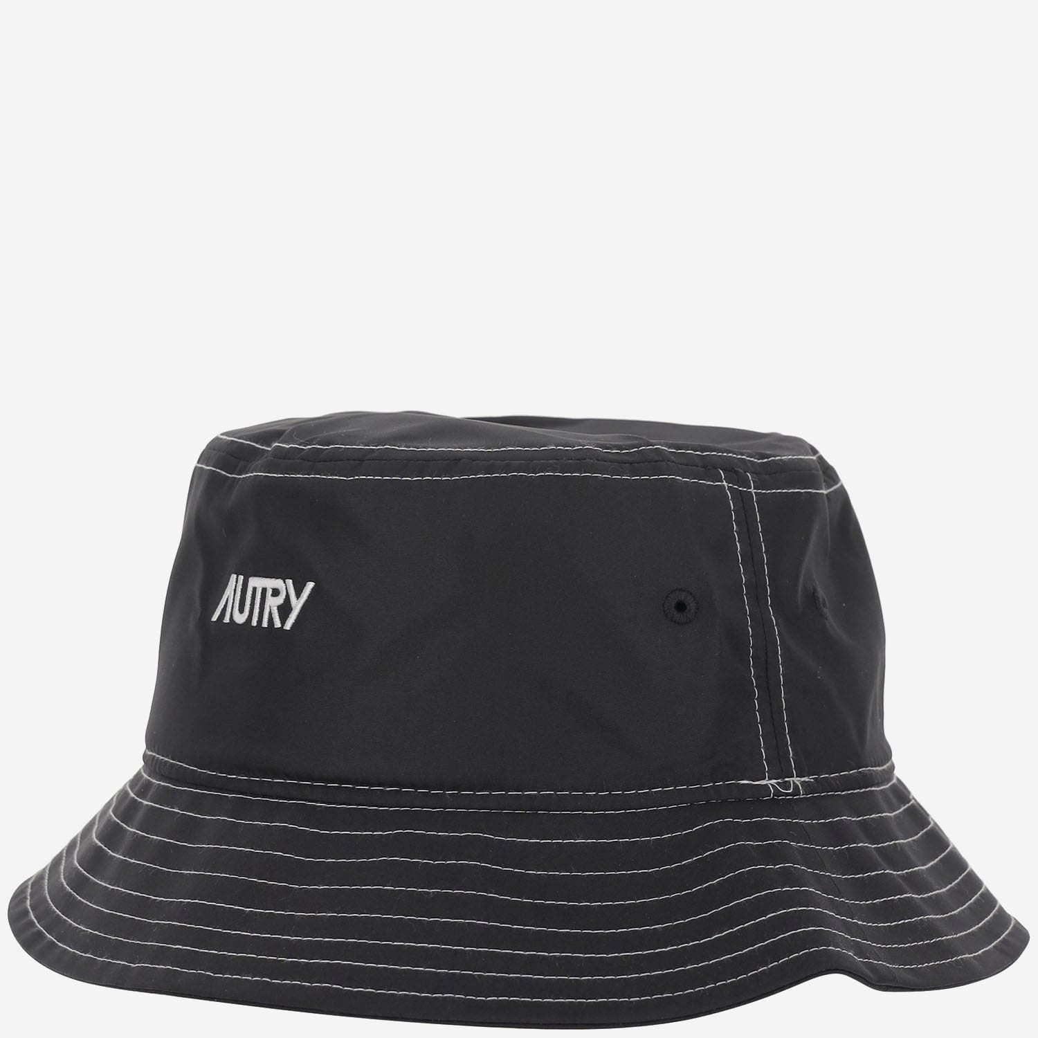 Autry Nylon Bucket Hat With Logo In Black