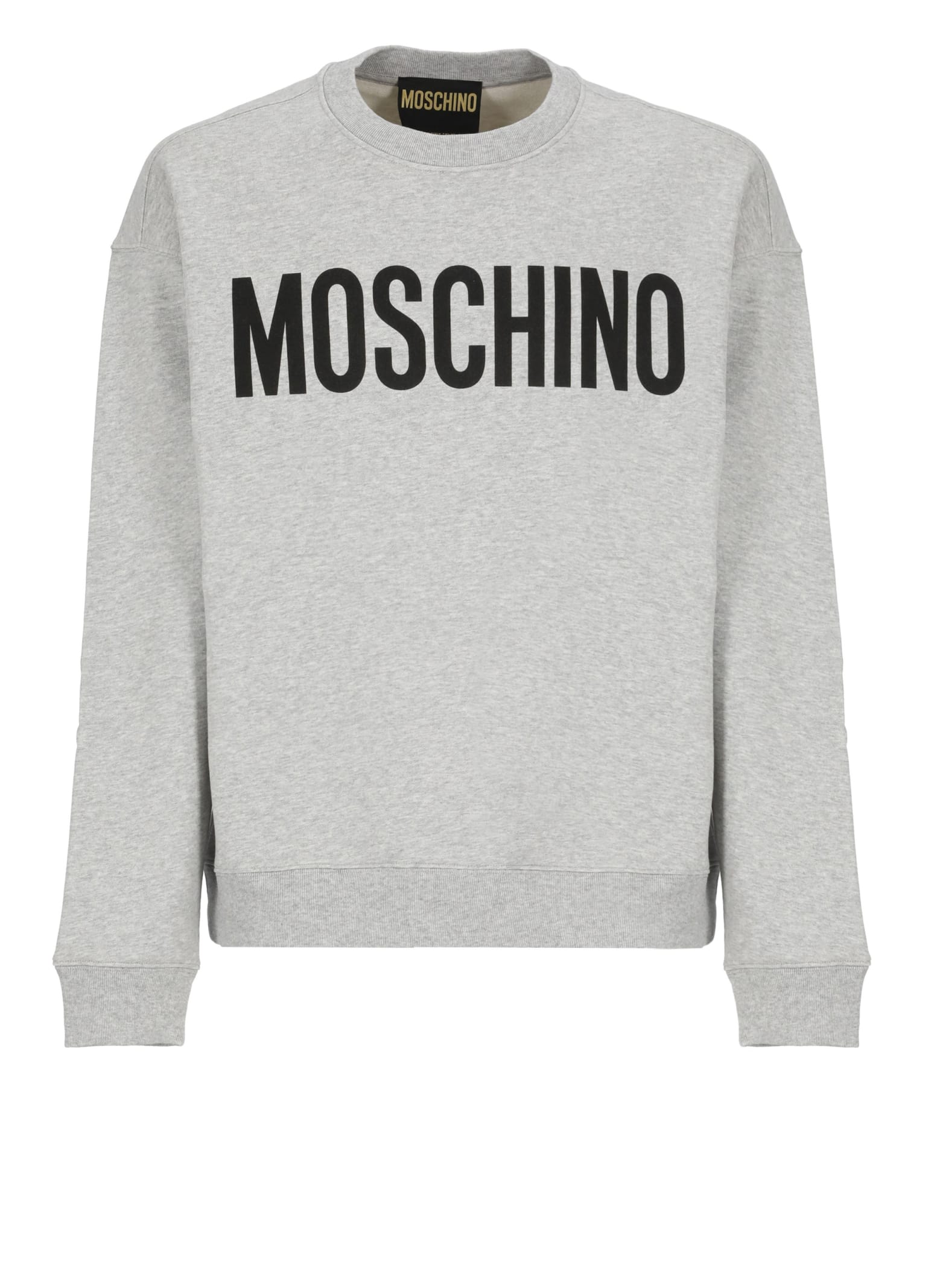 Shop Moschino Sweatshirt With Logo In Grey