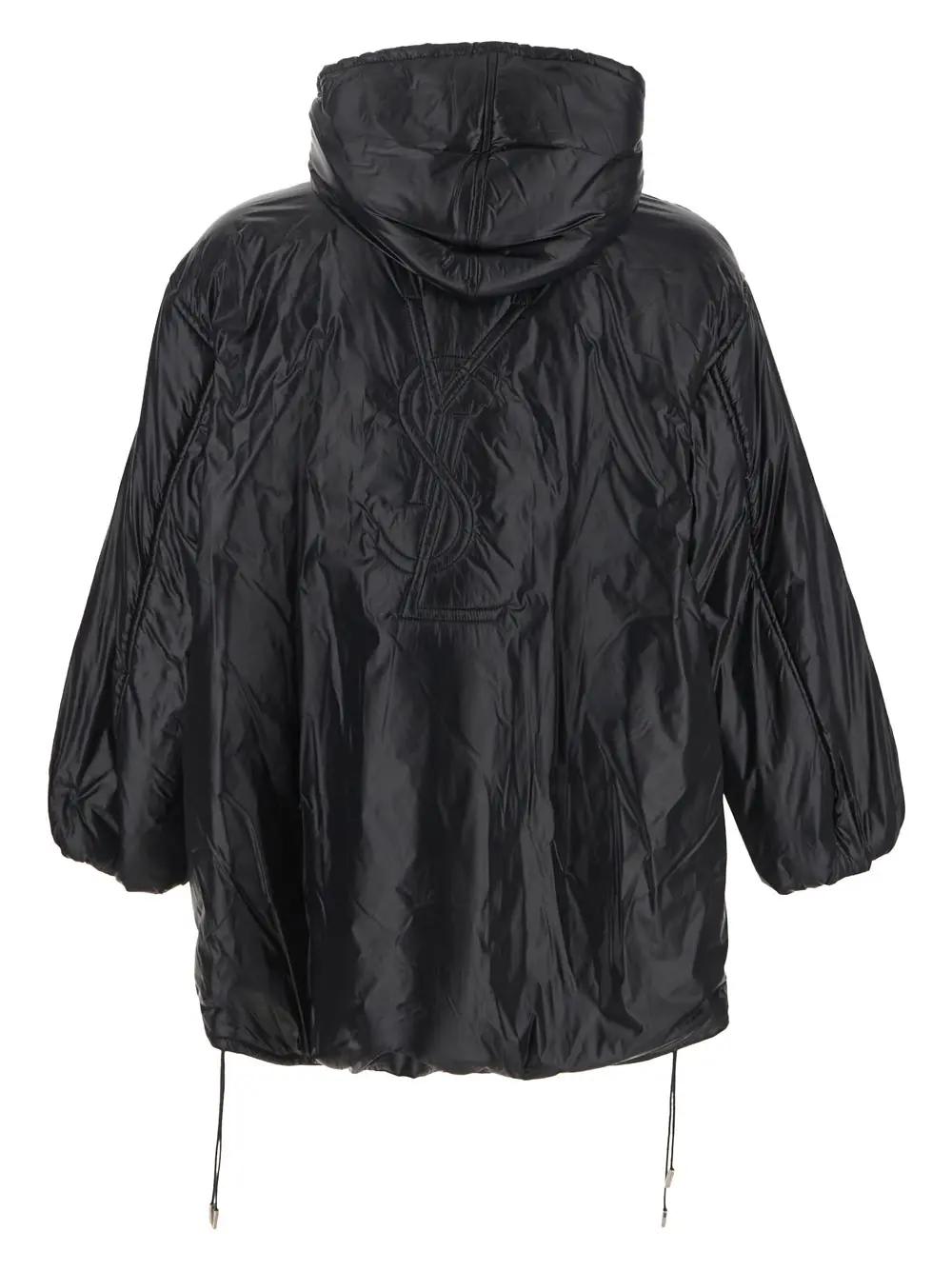 Shop Saint Laurent Puffed Parka Jacket In Black