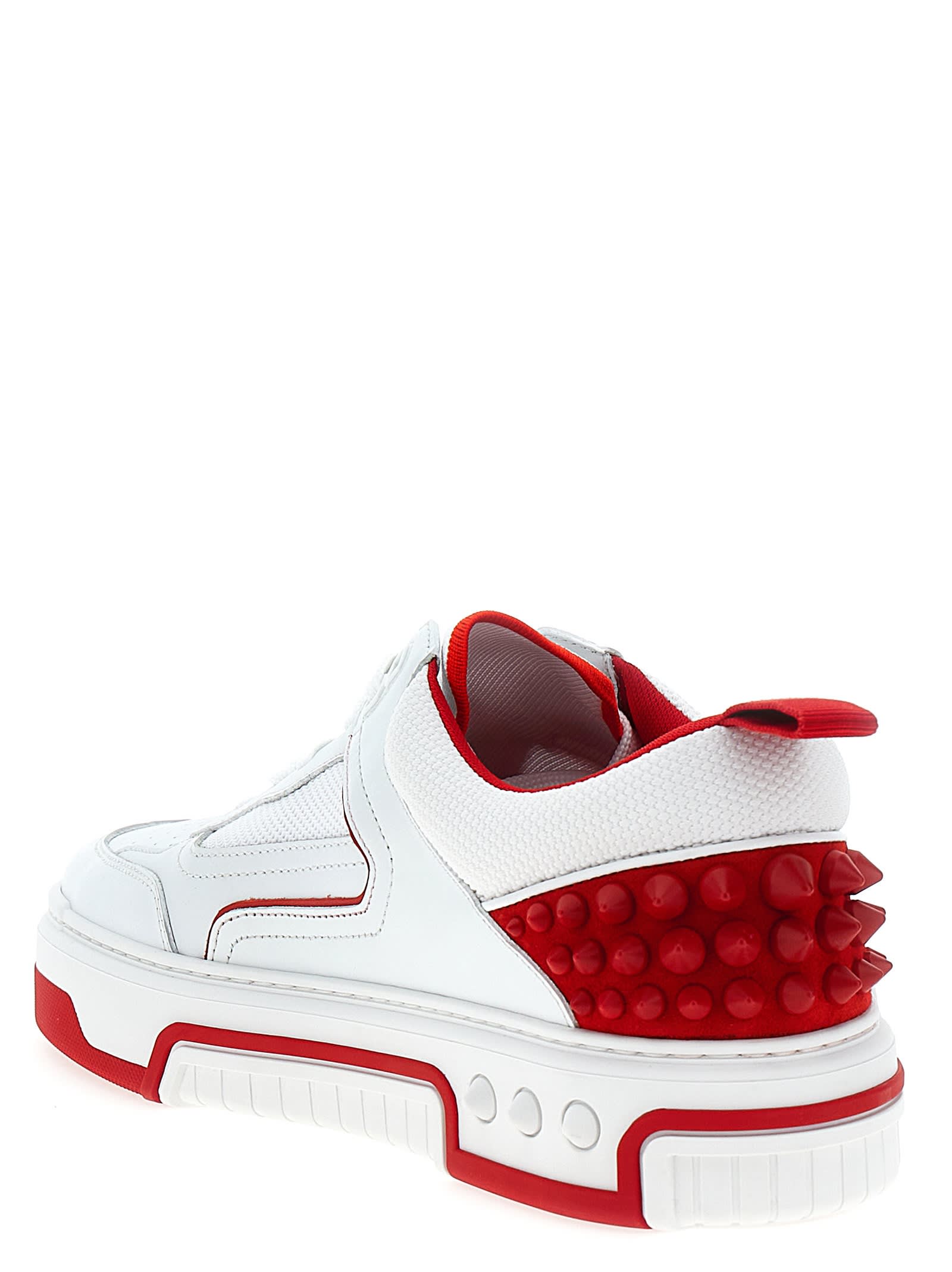 Christian Louboutin White/red Astroloubi Sneakers In White