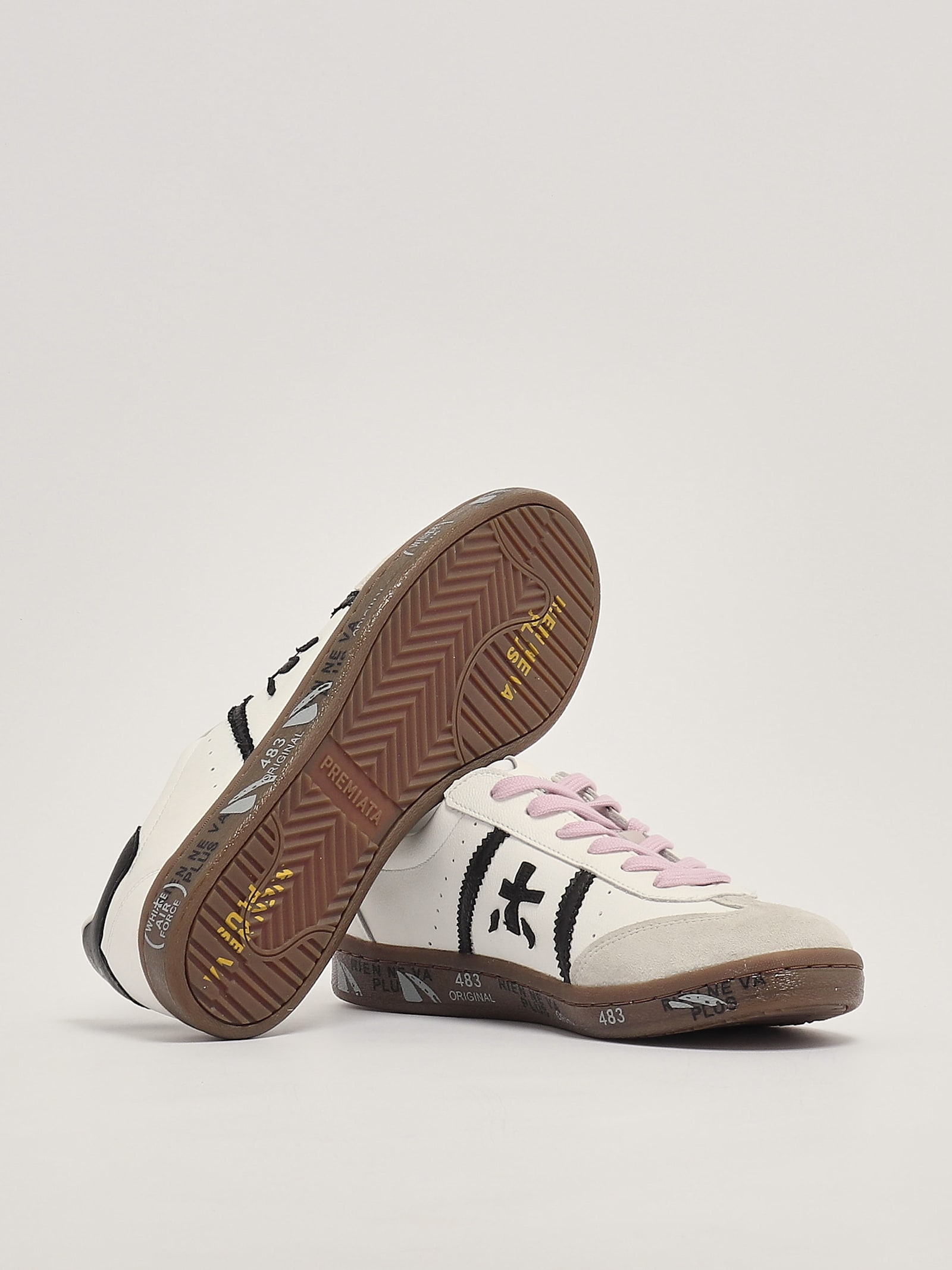 Shop Premiata Bonnied Sneaker In Bianco-nero