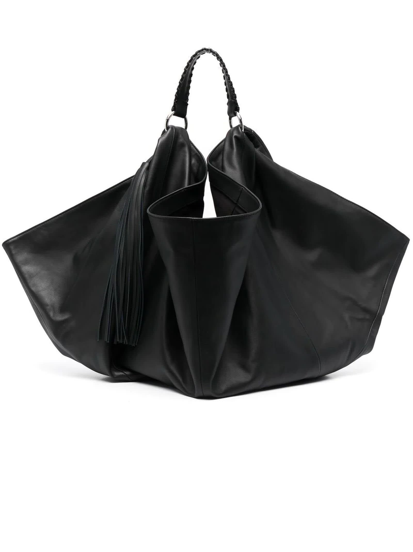 Ash Black Leather Mandy Handbag