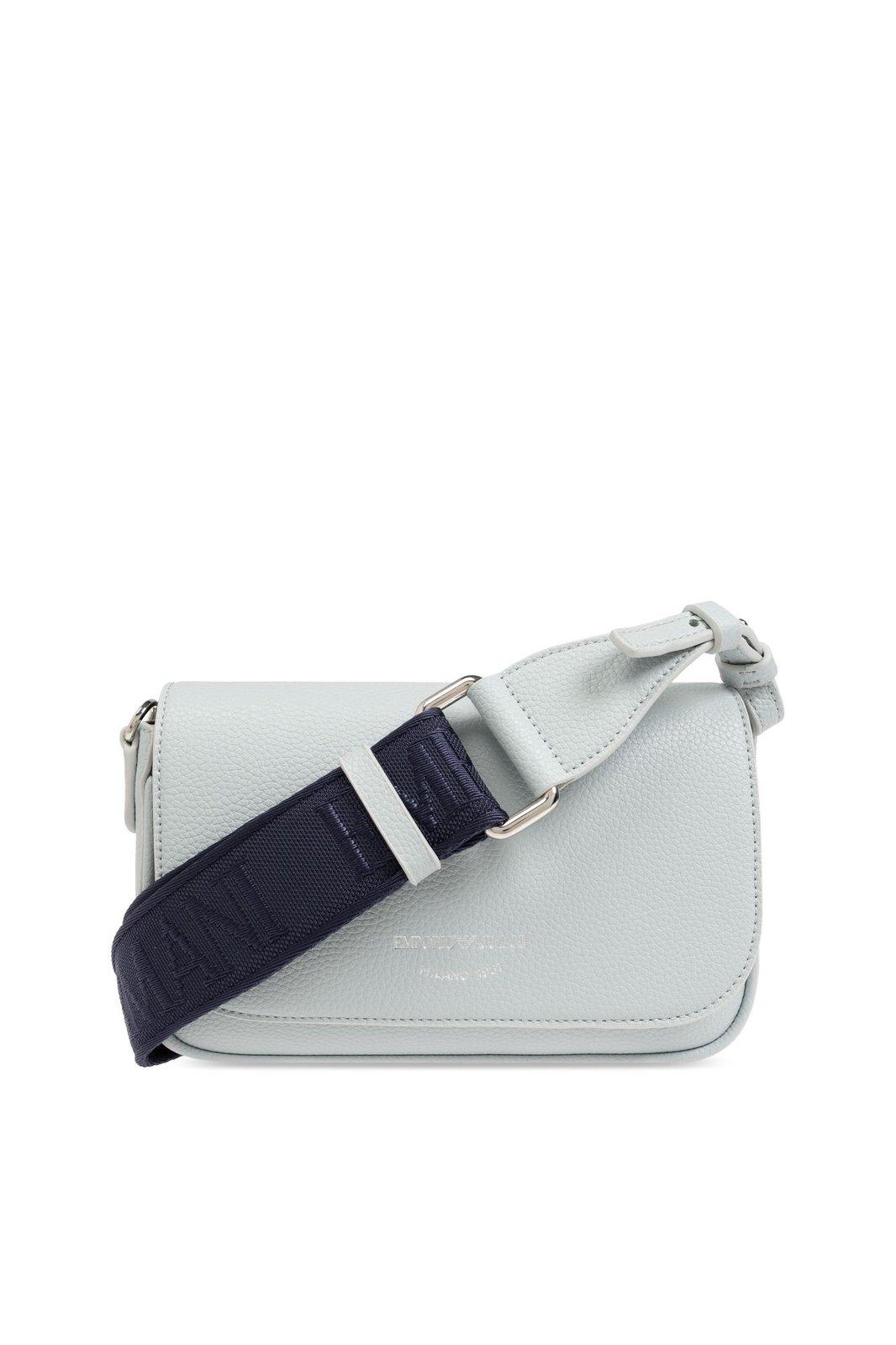 Shop Emporio Armani Shoulder Bag In Polvere/tempesta