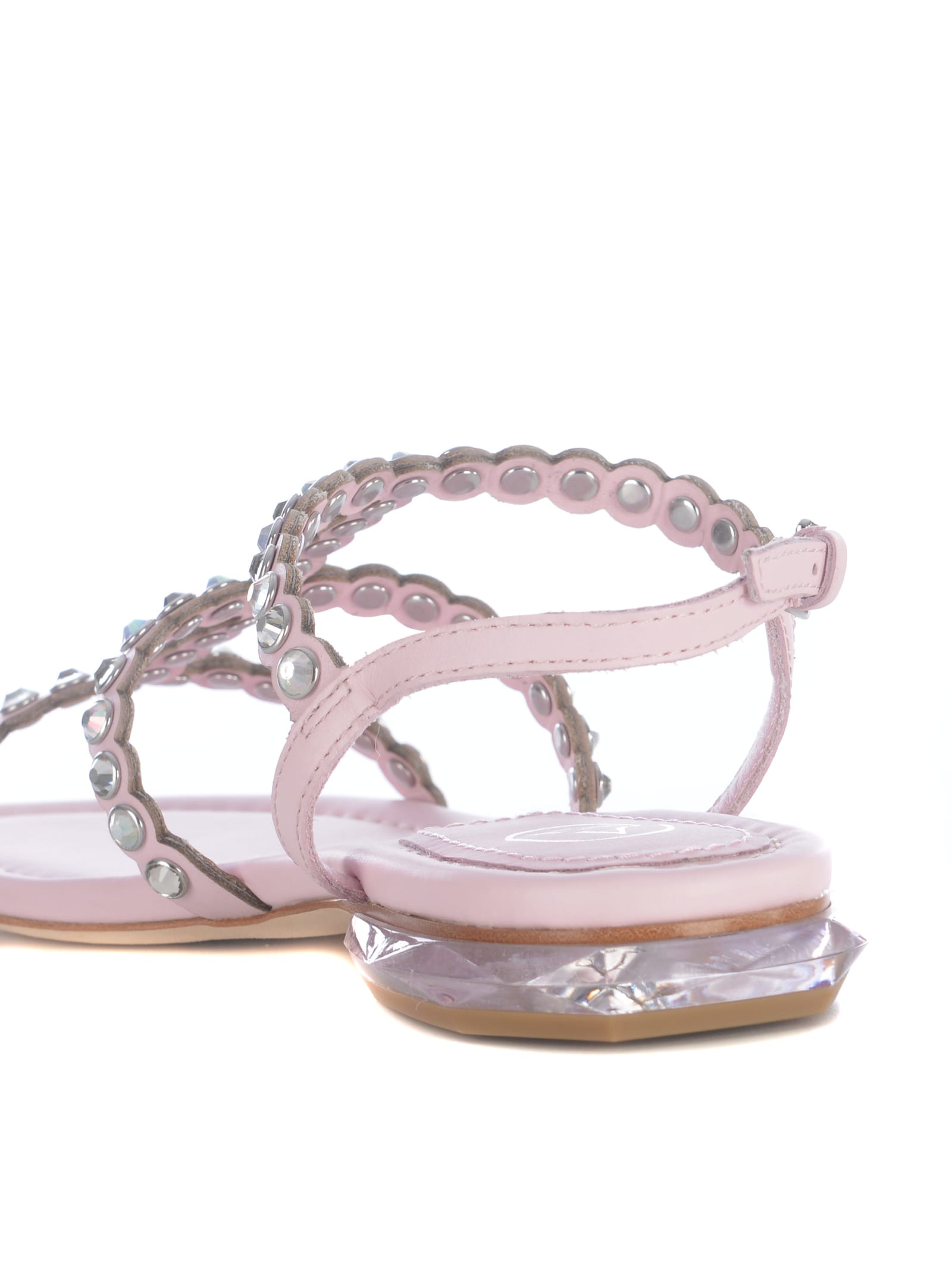 Shop Ash Sandals  Saphir In Leather In Pink