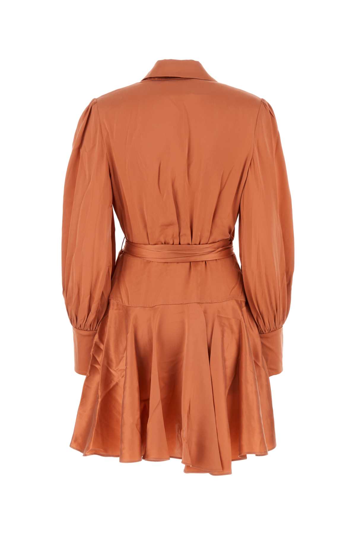 Shop Zimmermann Dark Pink Silk Dress In Papaya