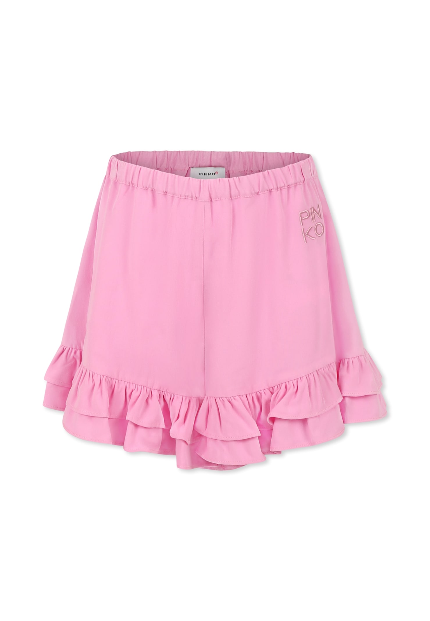 Pinko Pink Dshorts For Girl With Logo In Pink