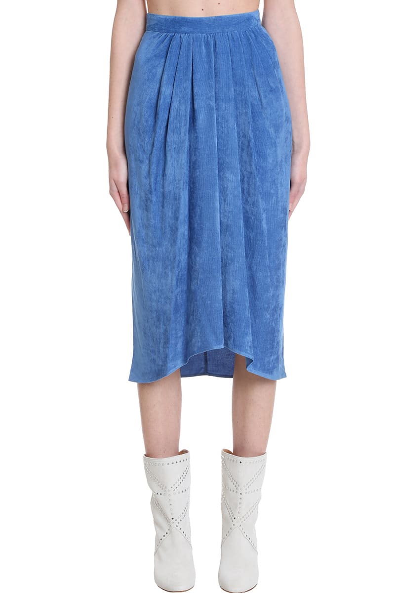 Isabel Marant Vnkao Skirt In Blue Viscose