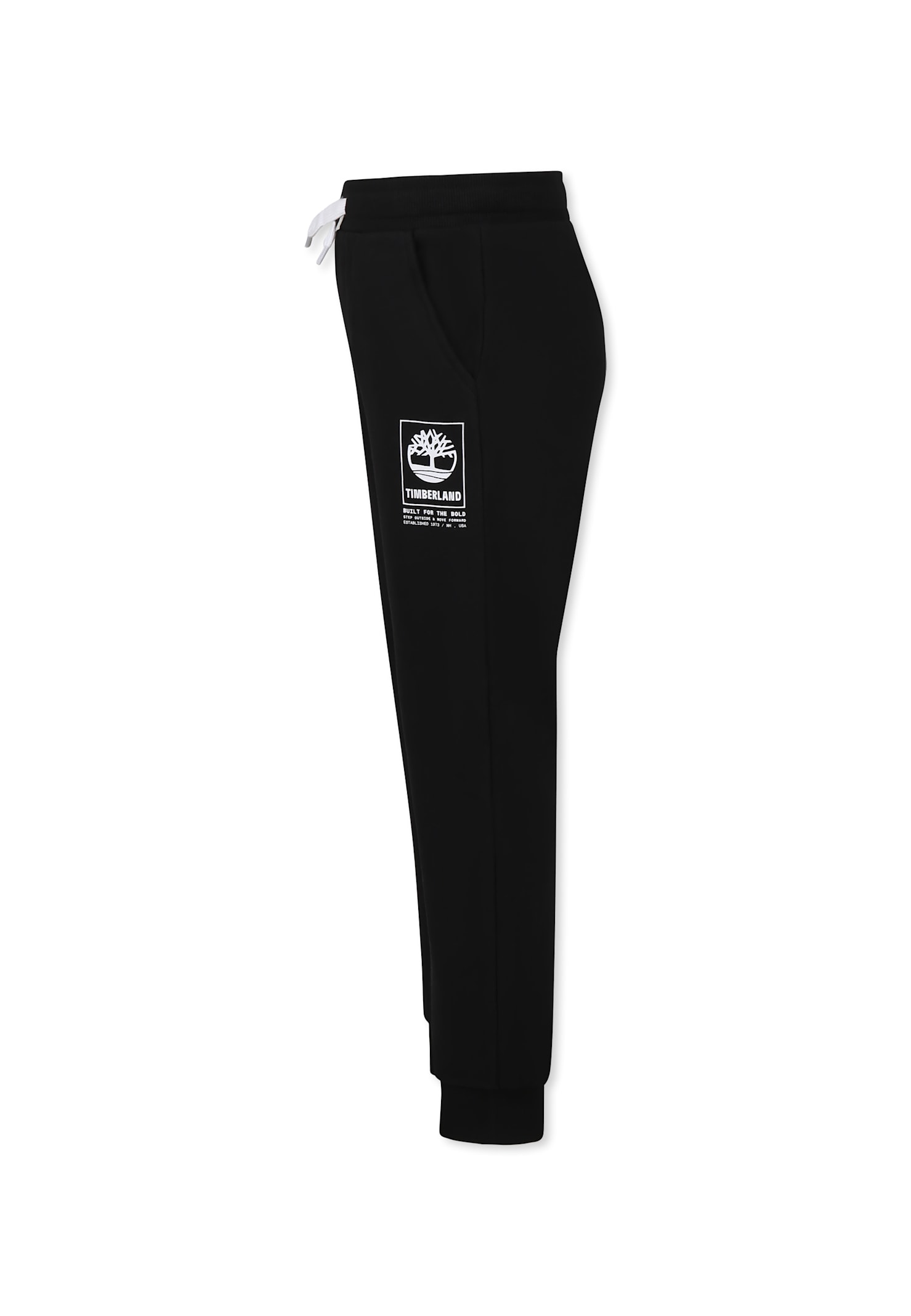 Timberland Black Trousers For Boy With Logo In Black