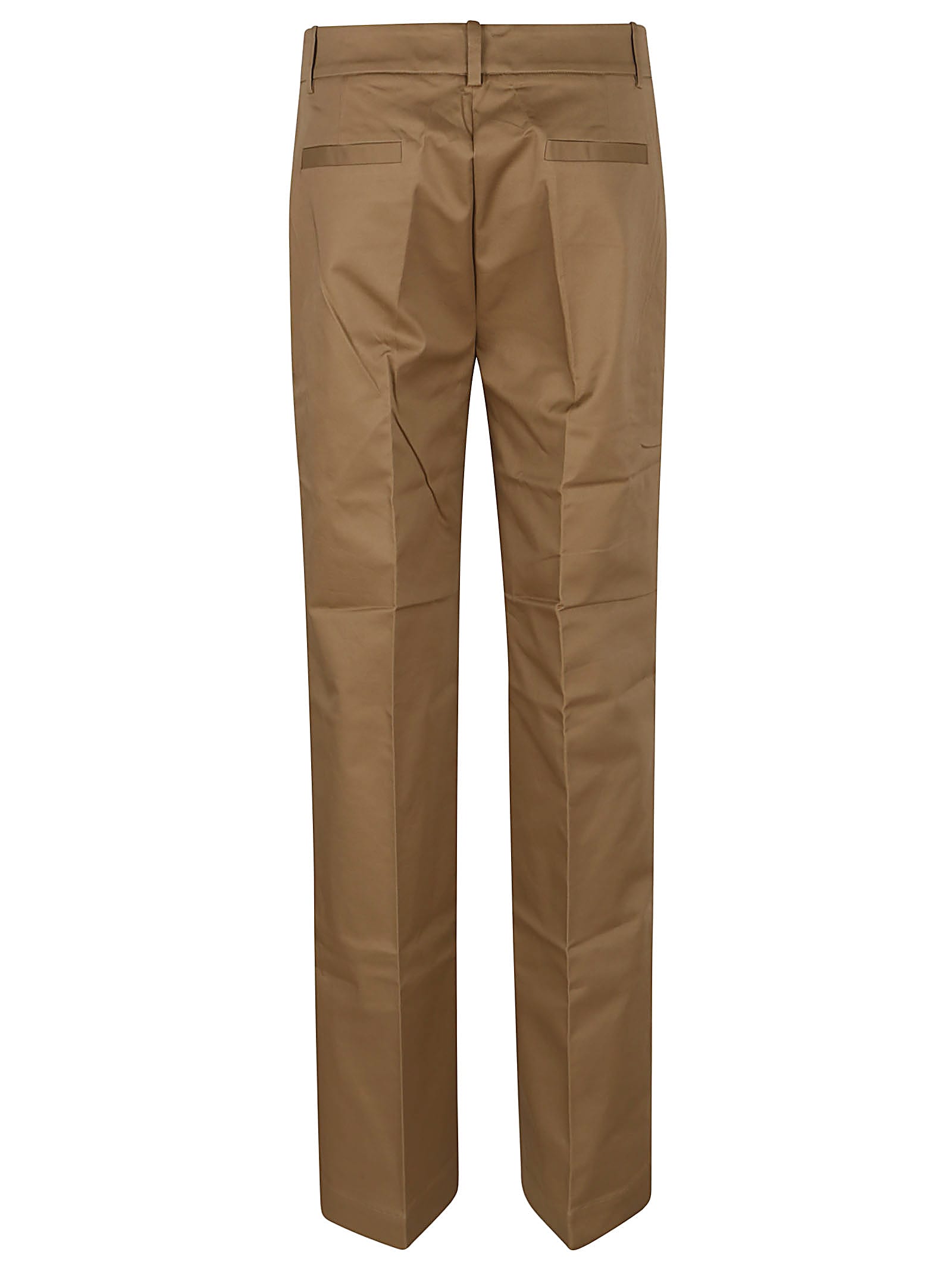 P.a.r.o.s.h Tailored Trousers With Front Crease And Belt Loops In Cammello