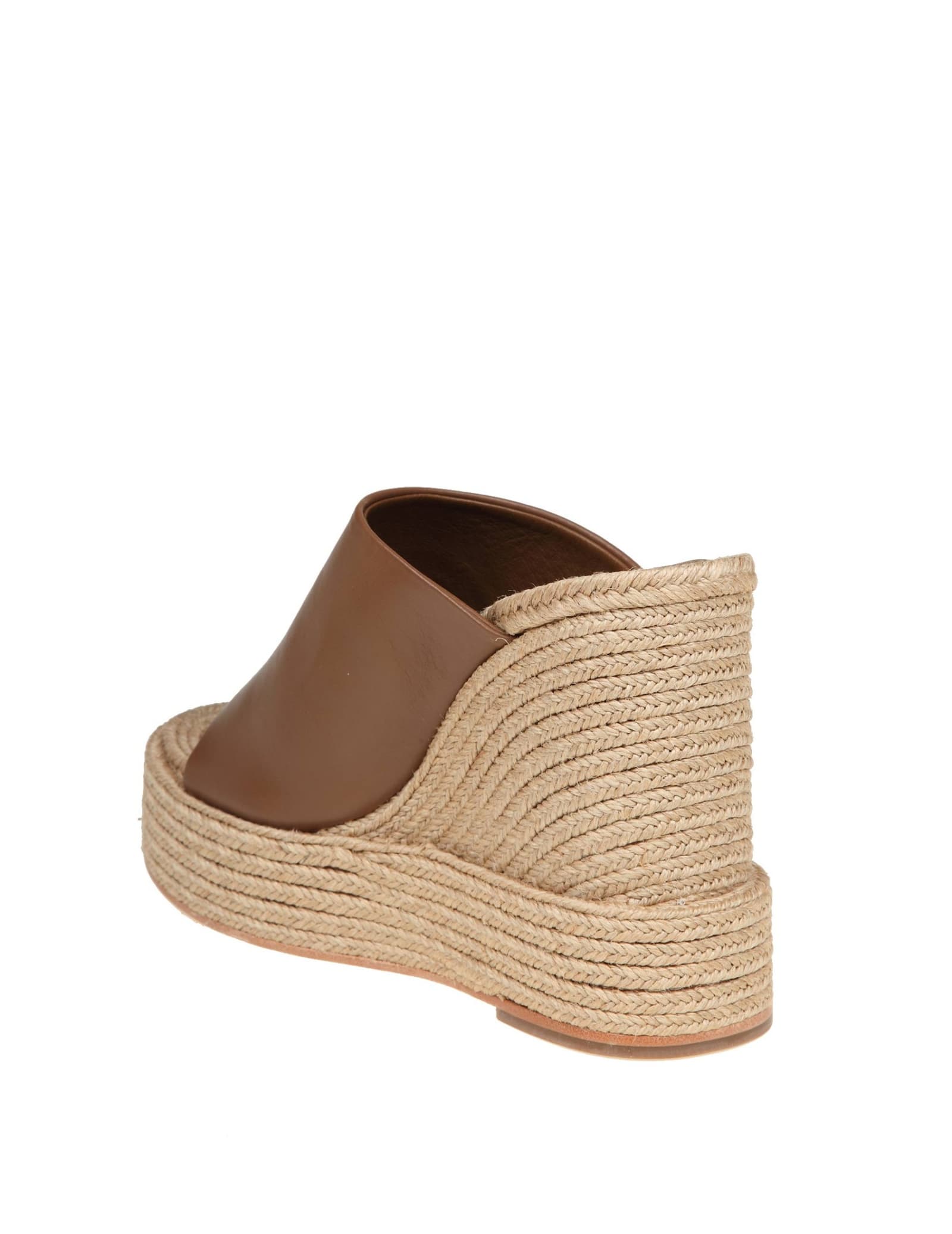 Shop Paloma Barceló Camila Wedge Sandal In Leather Color
