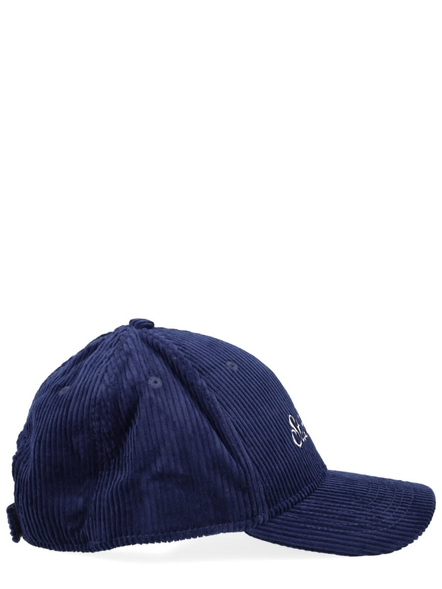 Mc2 Saint Barth Corduroy Baseball Hat In Blue
