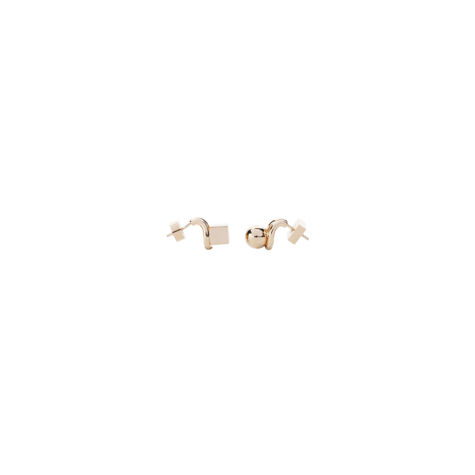 Jacquemus Women's Les Puces Golden Ball Cube Earring | 241jw7155845 In Gold