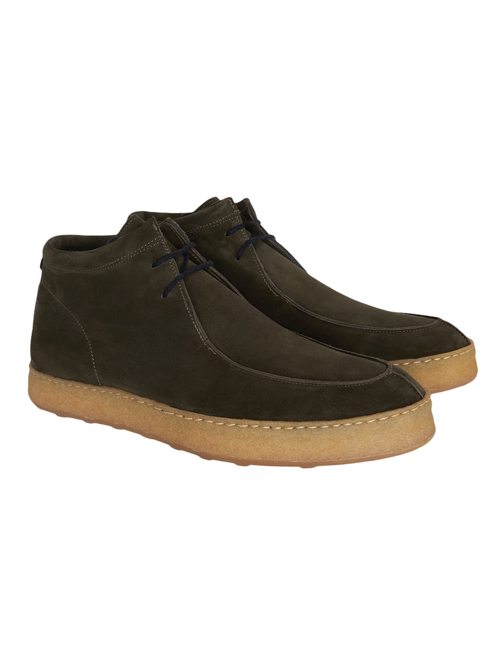 Shop Kiton Ankle Shoes Calfskin In Military Green