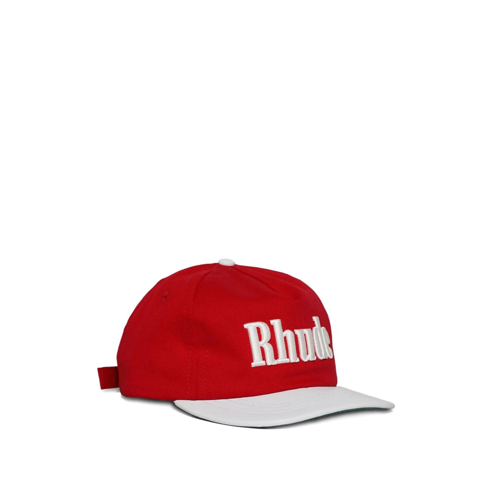 Rhude Logo-embroidered Two-tone Cap In Red