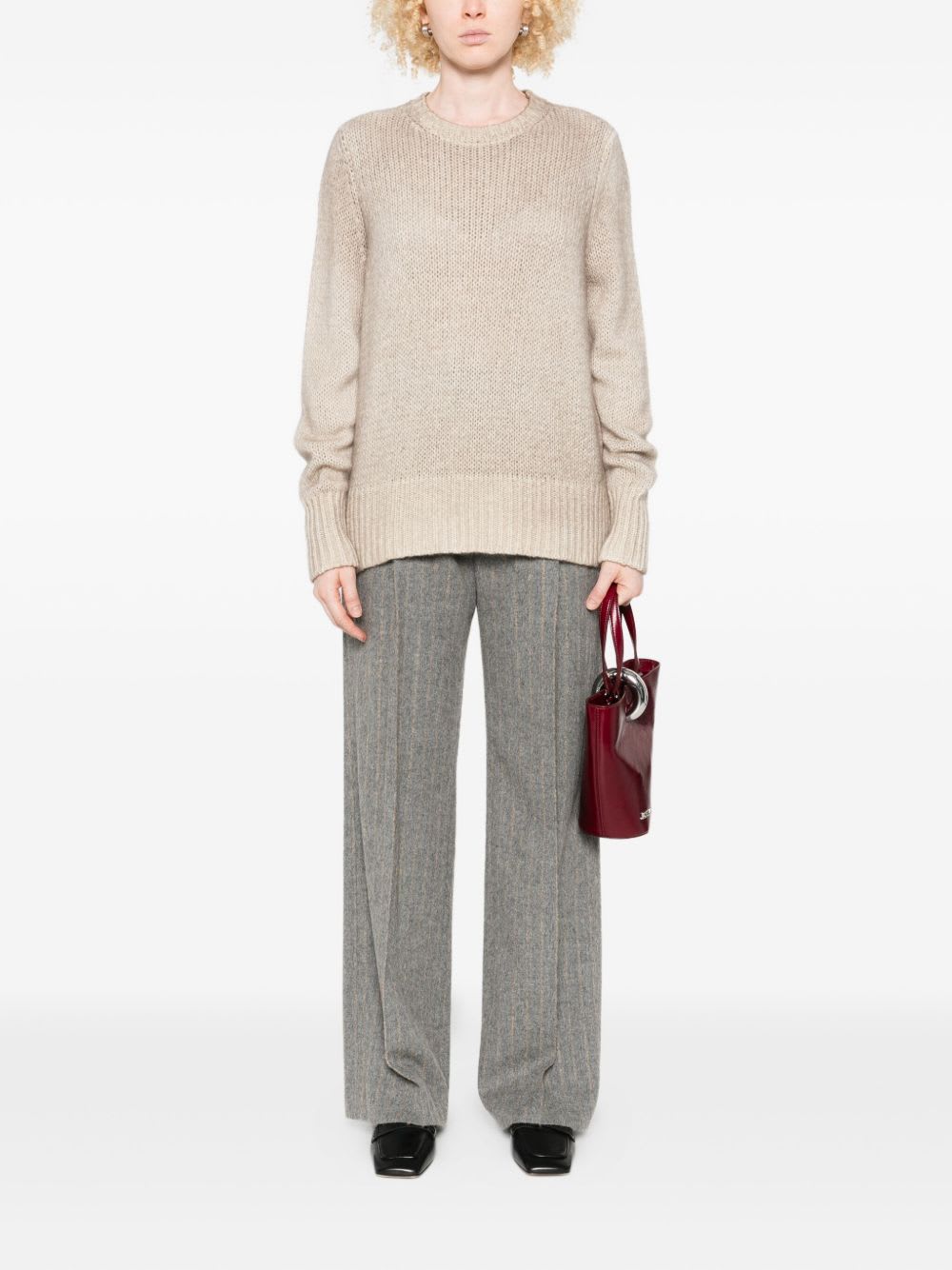 Avant Toi Cashmere Crewneck Pullover In Metallic