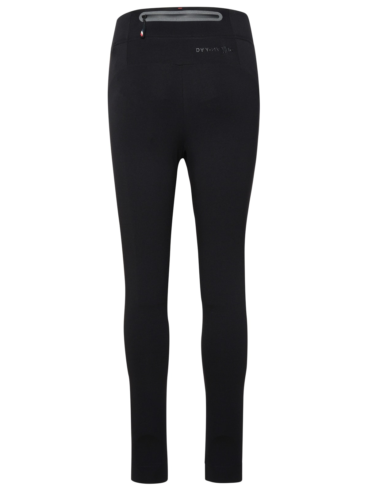 Moncler Brand-embossed Slim-fit High-rise Stretch-woven Leggings In Black