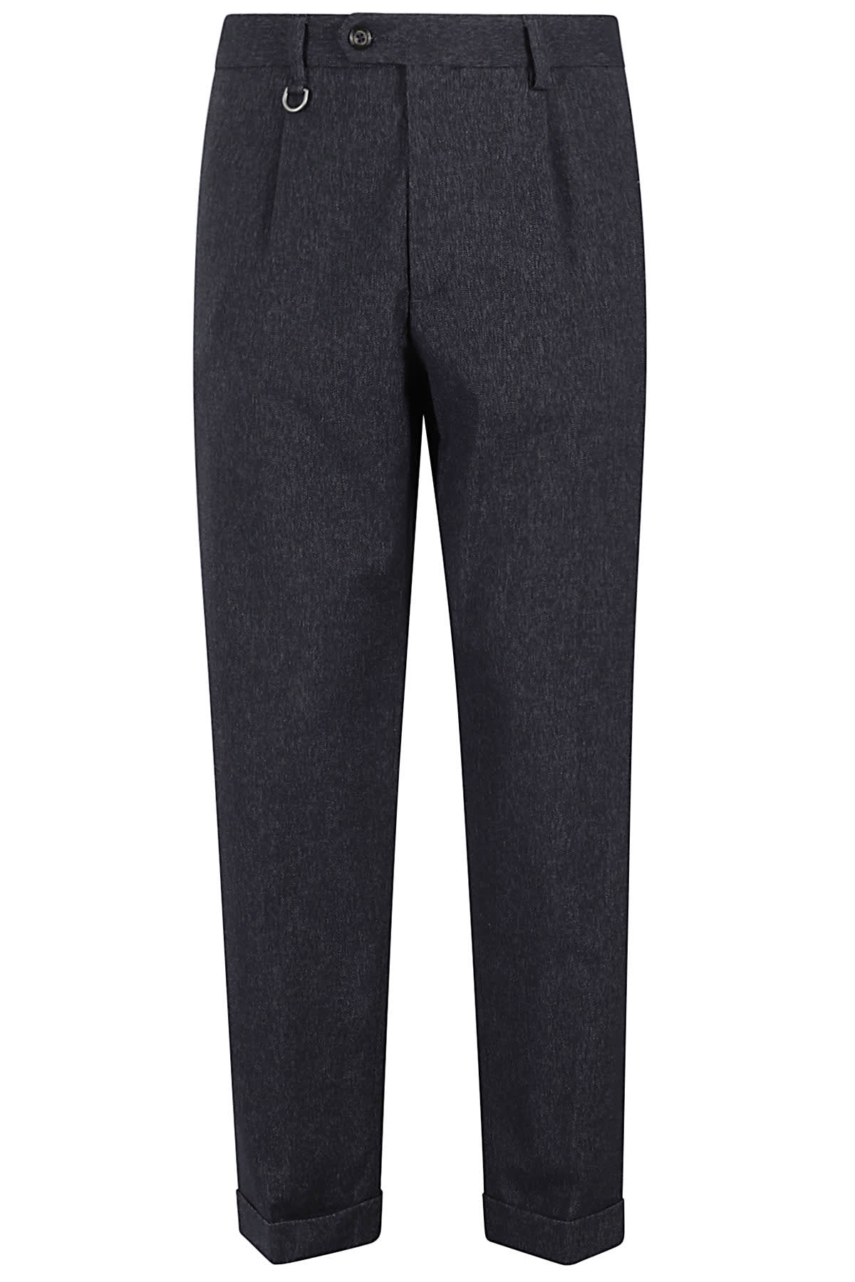 Shop Paolo Pecora Pantalone Tessuto In Blu Scuro