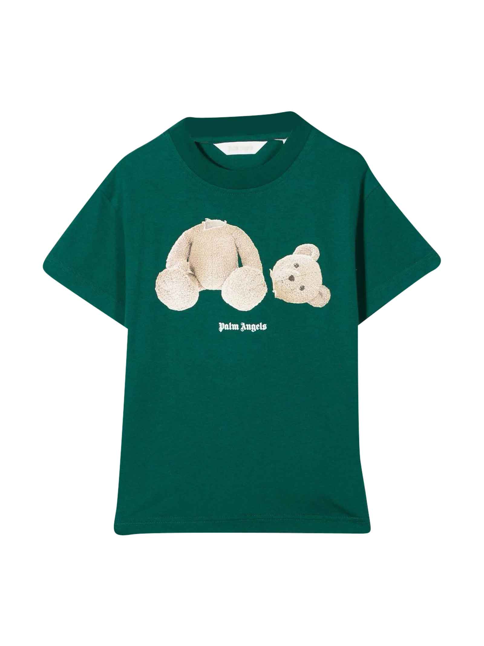 Palm Angels Boy T-shirt With Teddy Bear Print