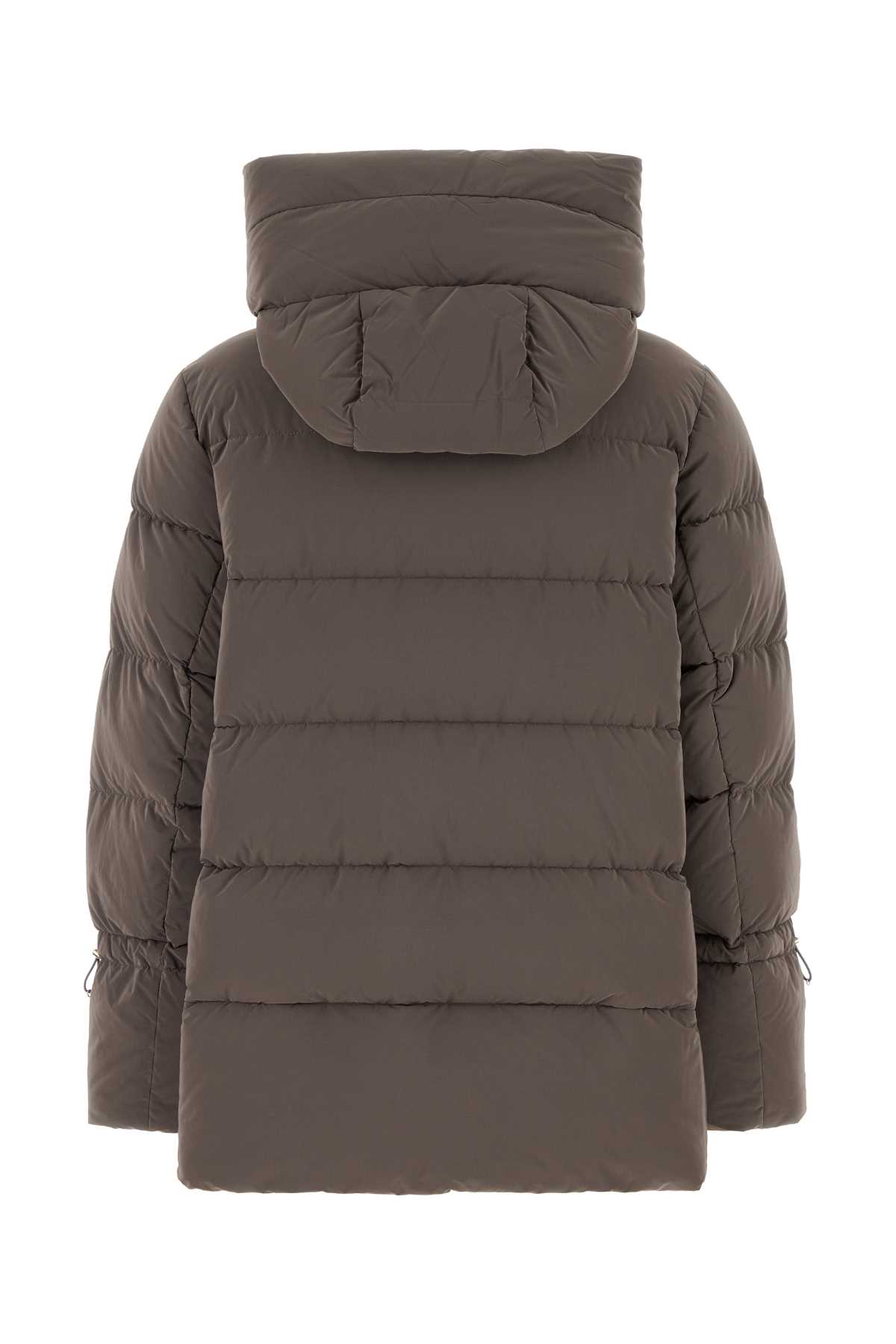 Moorer Hooded Puffer Jacket With Side Zip Pockets In Gray
