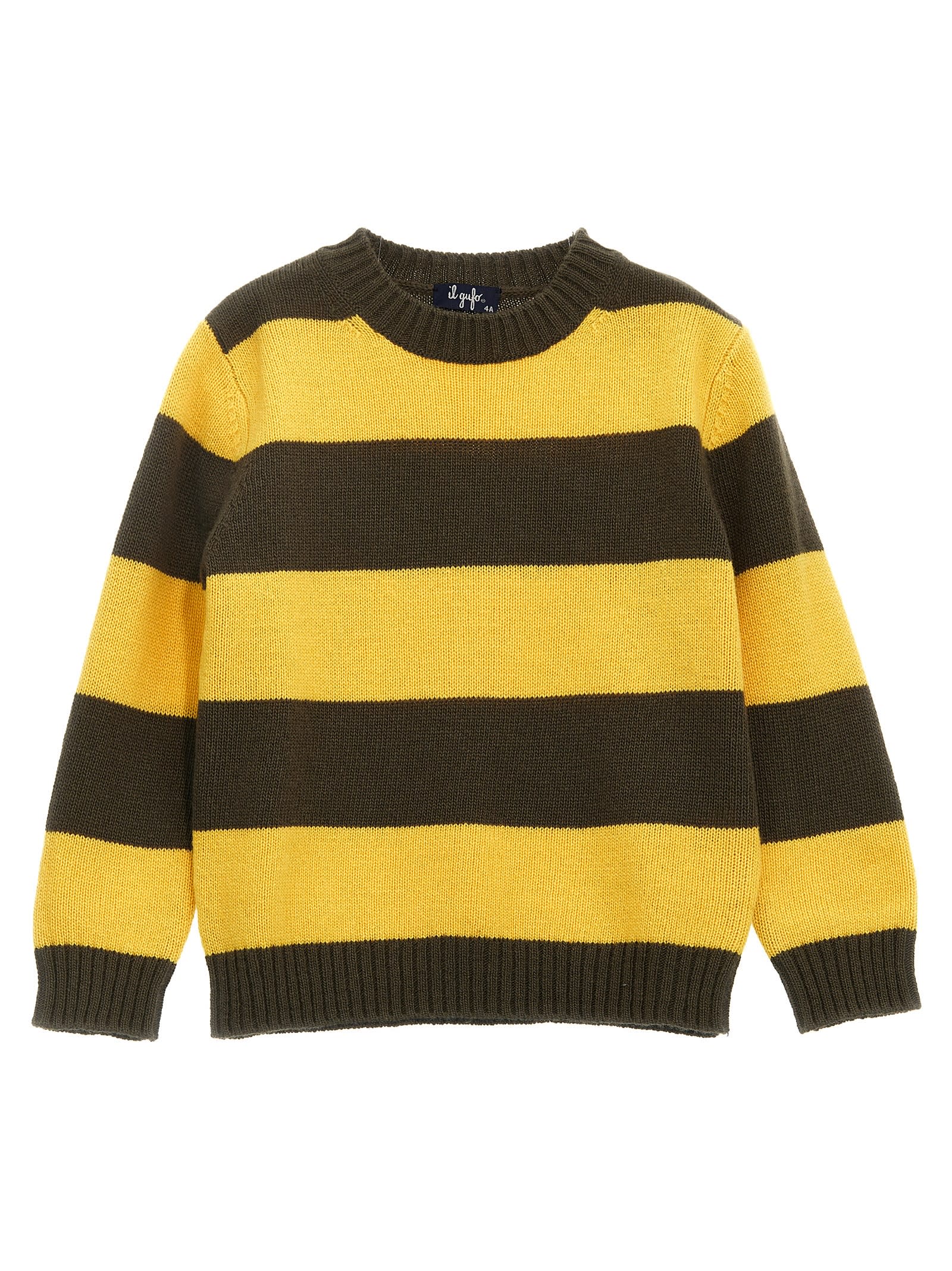 Il Gufo Kids' Striped Sweater In Multicolor