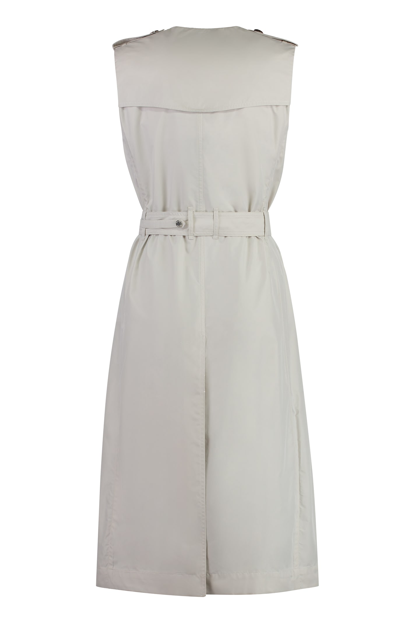 Moorer Aurelia Sleeveless Double-breasted Trench Coat In Neutral