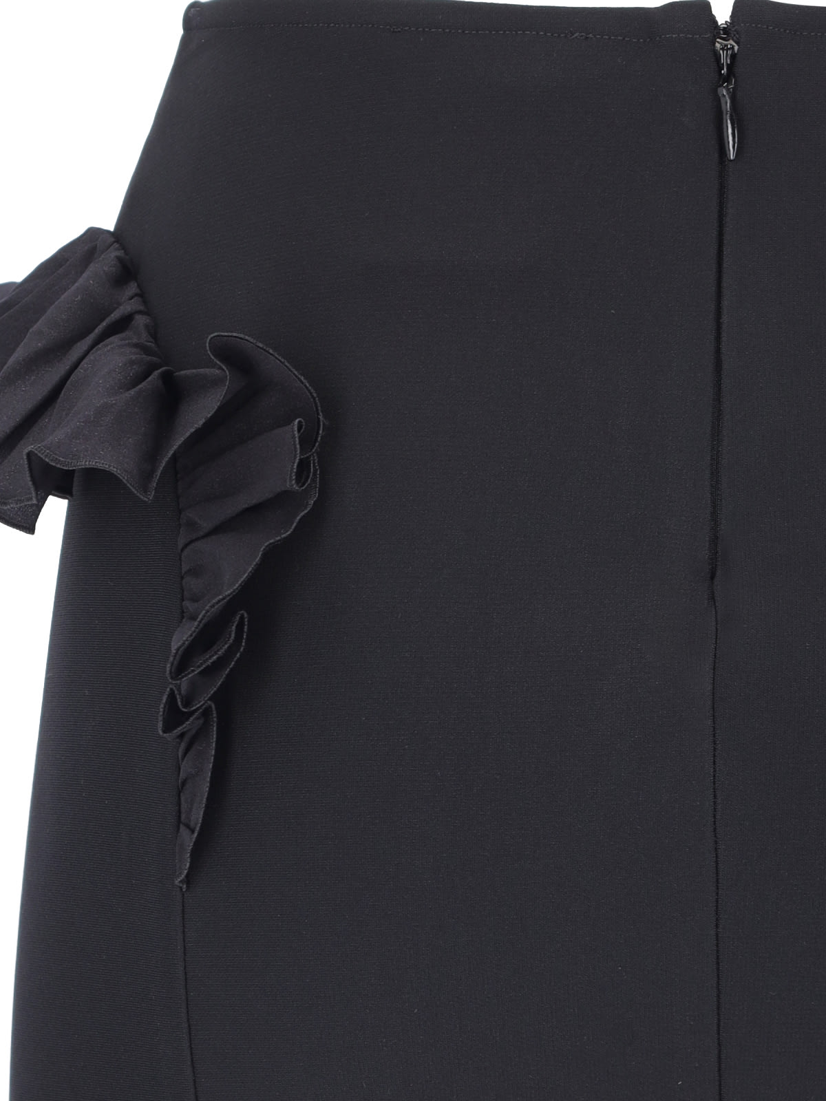 Shop Nensi Dojaka Ruffle Detail Mini Skirt In Black