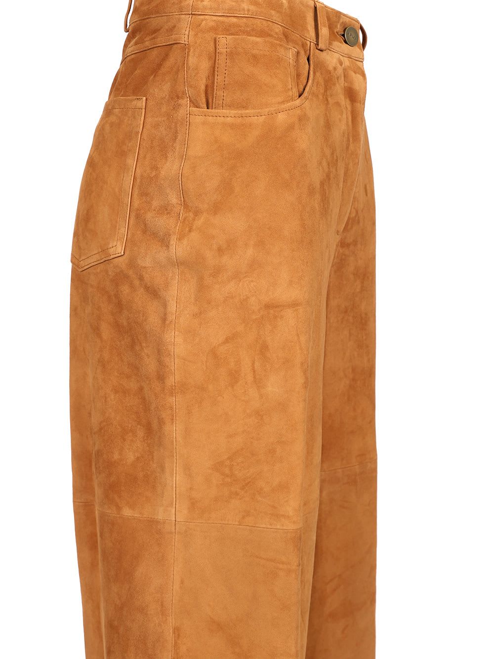 Arma Straight-leg Cropped Leather Trousers In Brown