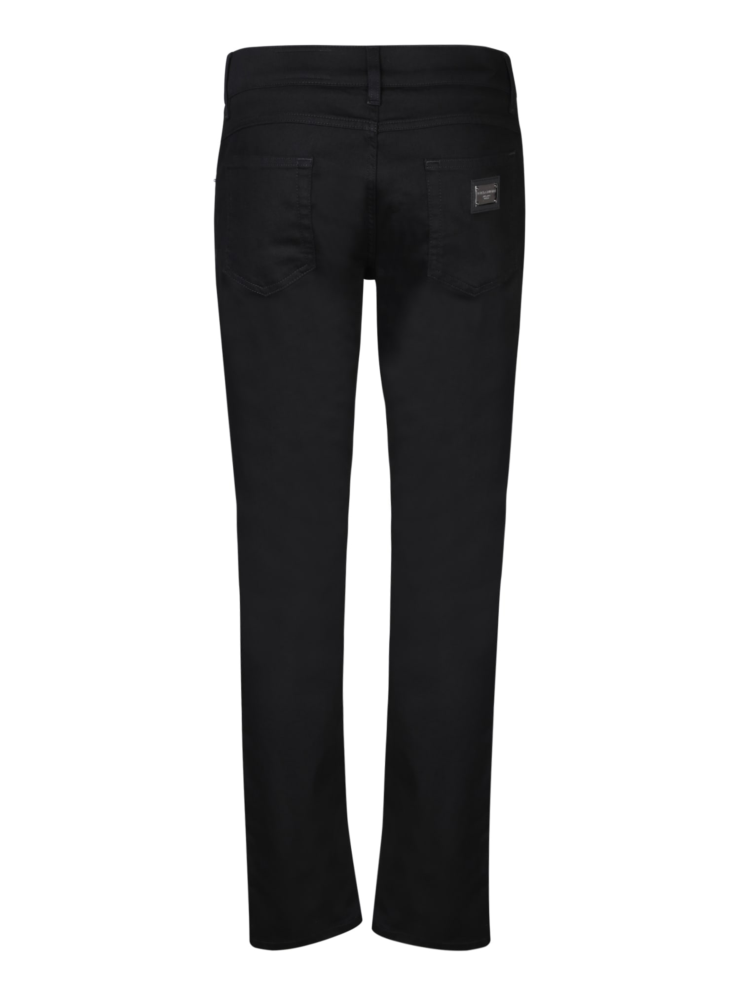 Shop Dolce & Gabbana Slim Fit Denim Black Jeans
