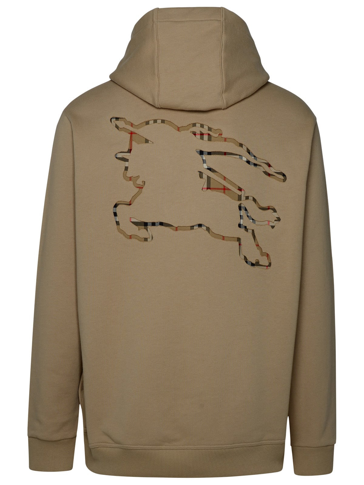 Burberry TB monogram fleece zipped hoodie brown