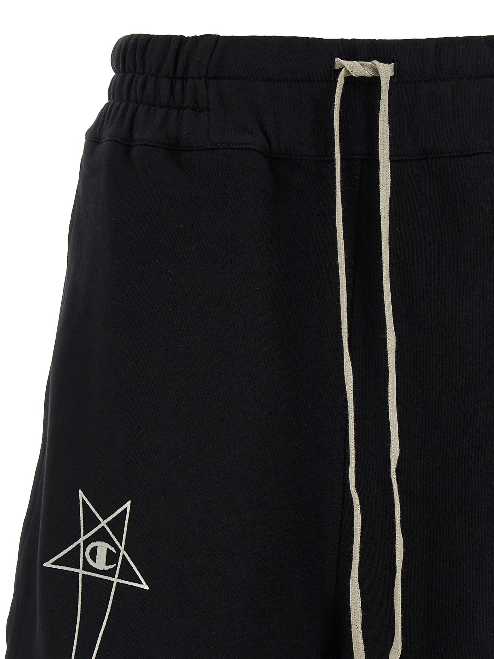 Rick Owens Black Champion Edition French Terry Shorts