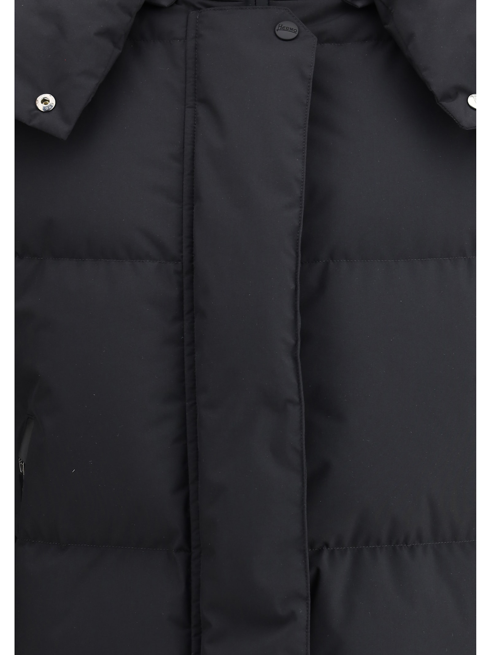 Herno Hooded Down Jacket In Black